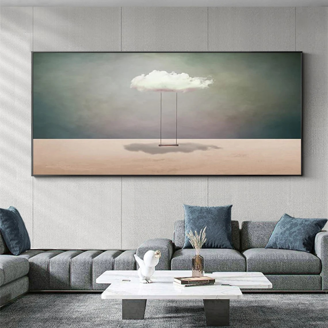 Surreal Cloud Swing Painting