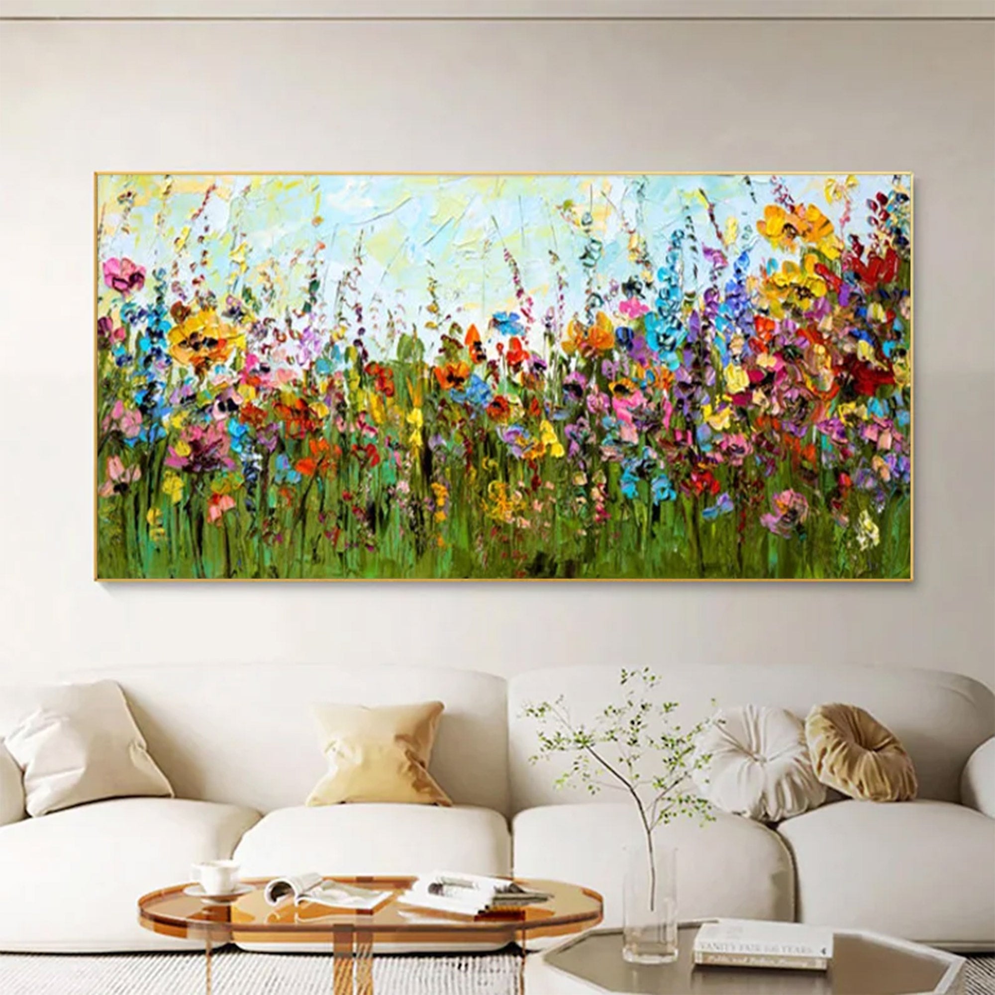 Large Wildflower Field Painting | KeirarArt #AG 155