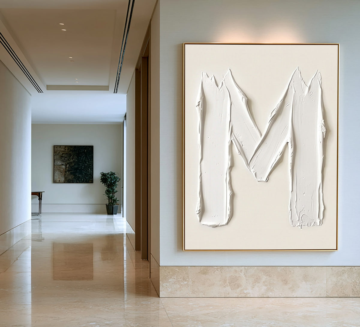 Peaks Rising Through Quiet Light Large White Textured Abstract Wall Art Sculptural Relief Modern Minimalist Painting