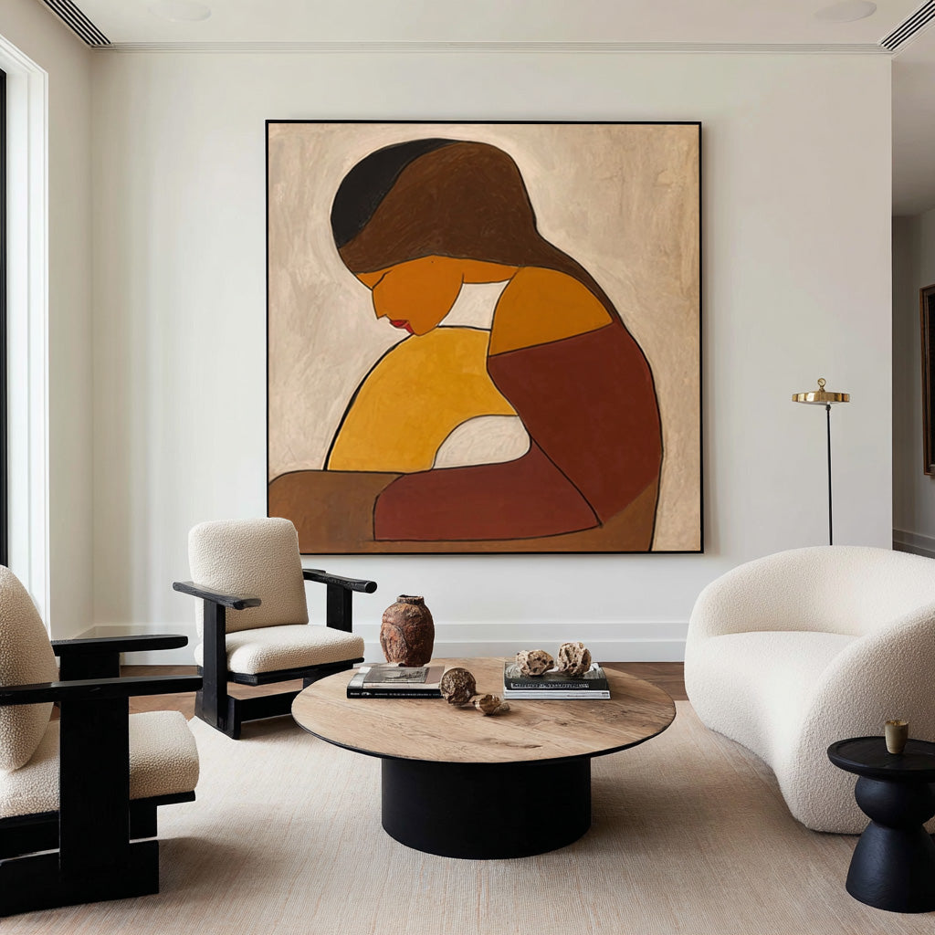 Modern Abstract Figure Oil Painting on Canvas #CZ 029