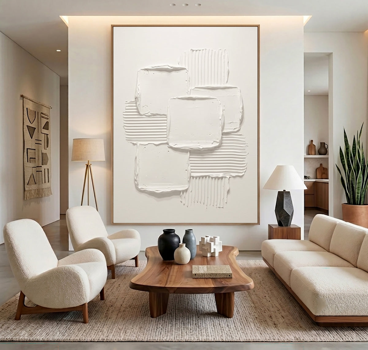 Composition Of Form And Space Large Abstract Wall Art Textured Contemporary Artwork Modern Interior Design Decor