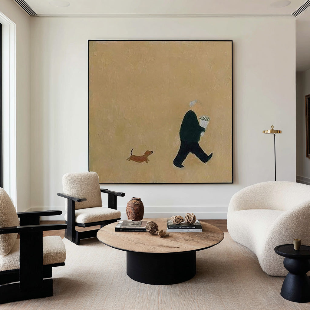 Simple Large Beige Art | KeiraArt #CZ 023