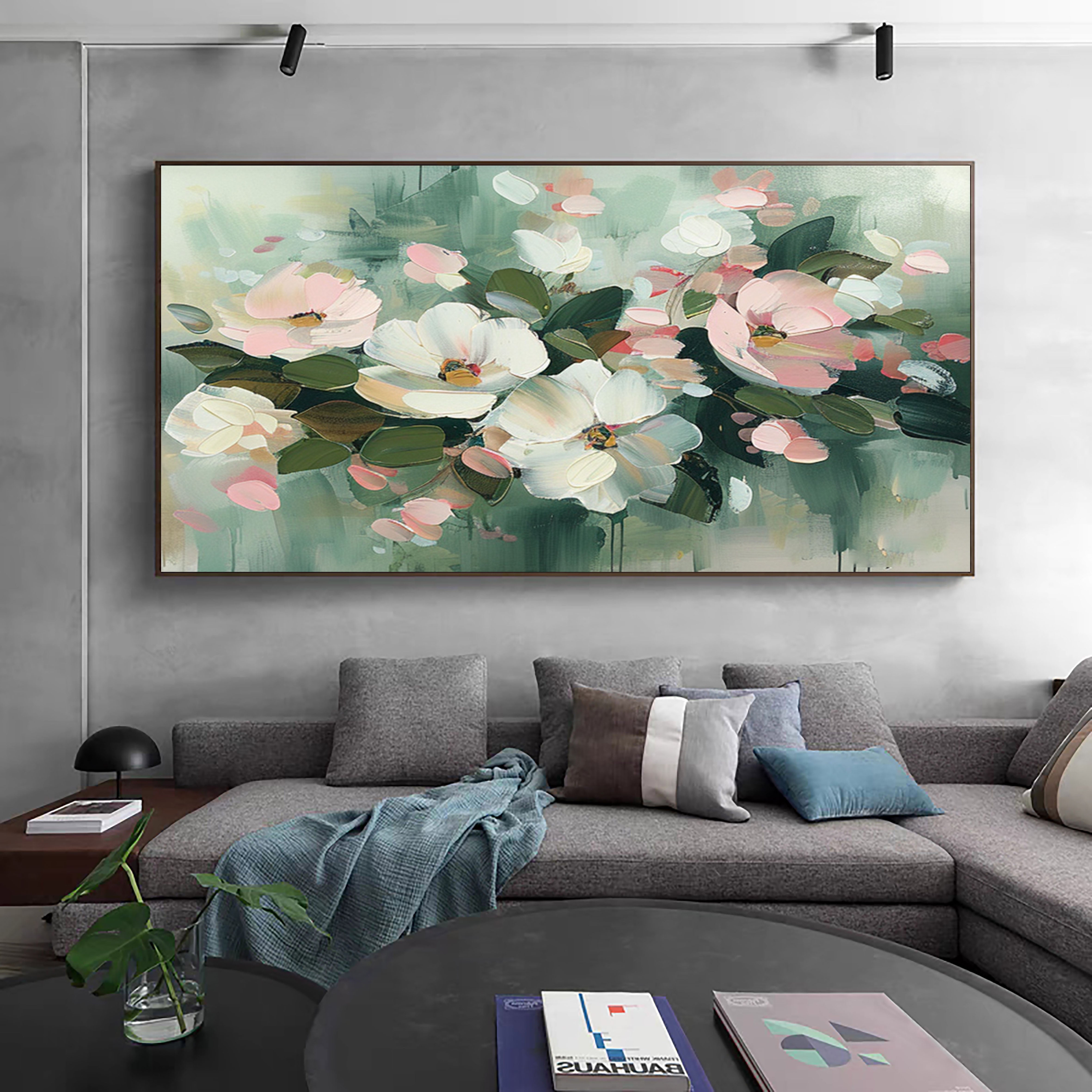 Botanical Beauty Canvas Print Colorful Abstract Floral Art #FT 008