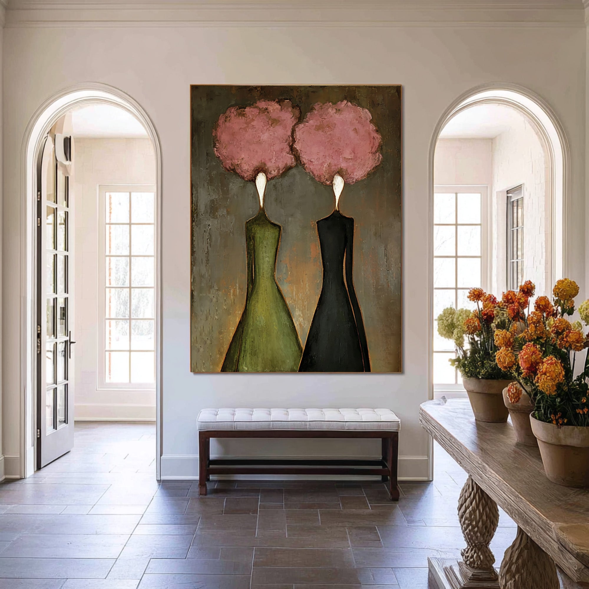 Figurative Oil Painting for Entryway Wall Decor #CZ 034