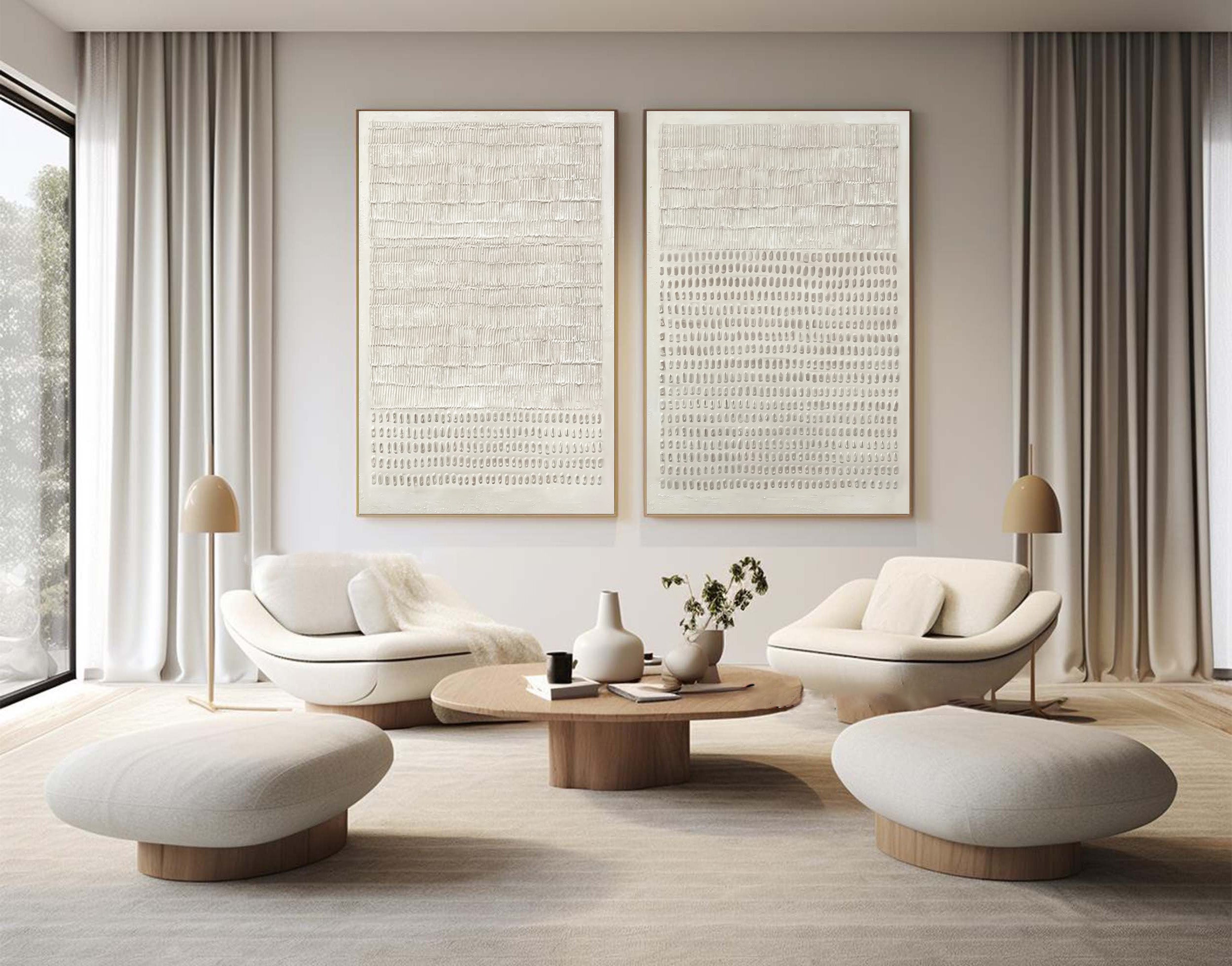 Abstract Minimalist Wall Decor Duo Living Room Set Of 2 #AG 034