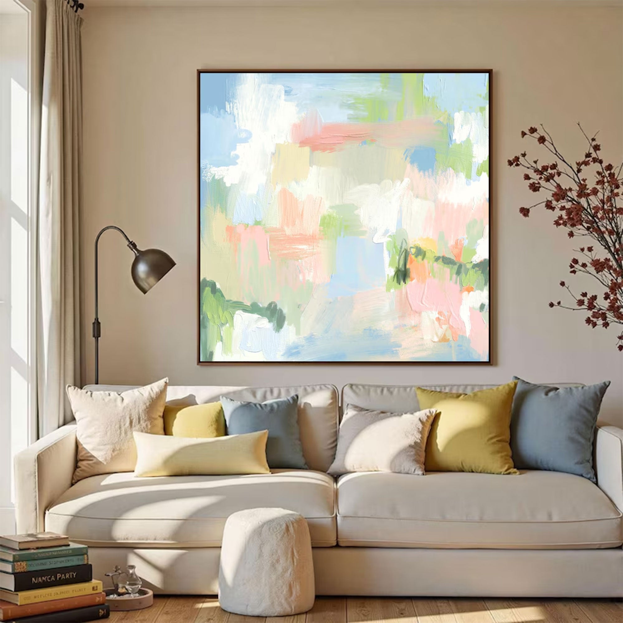 Large Abstract Pastel Painting | KeiraArt #AG 164