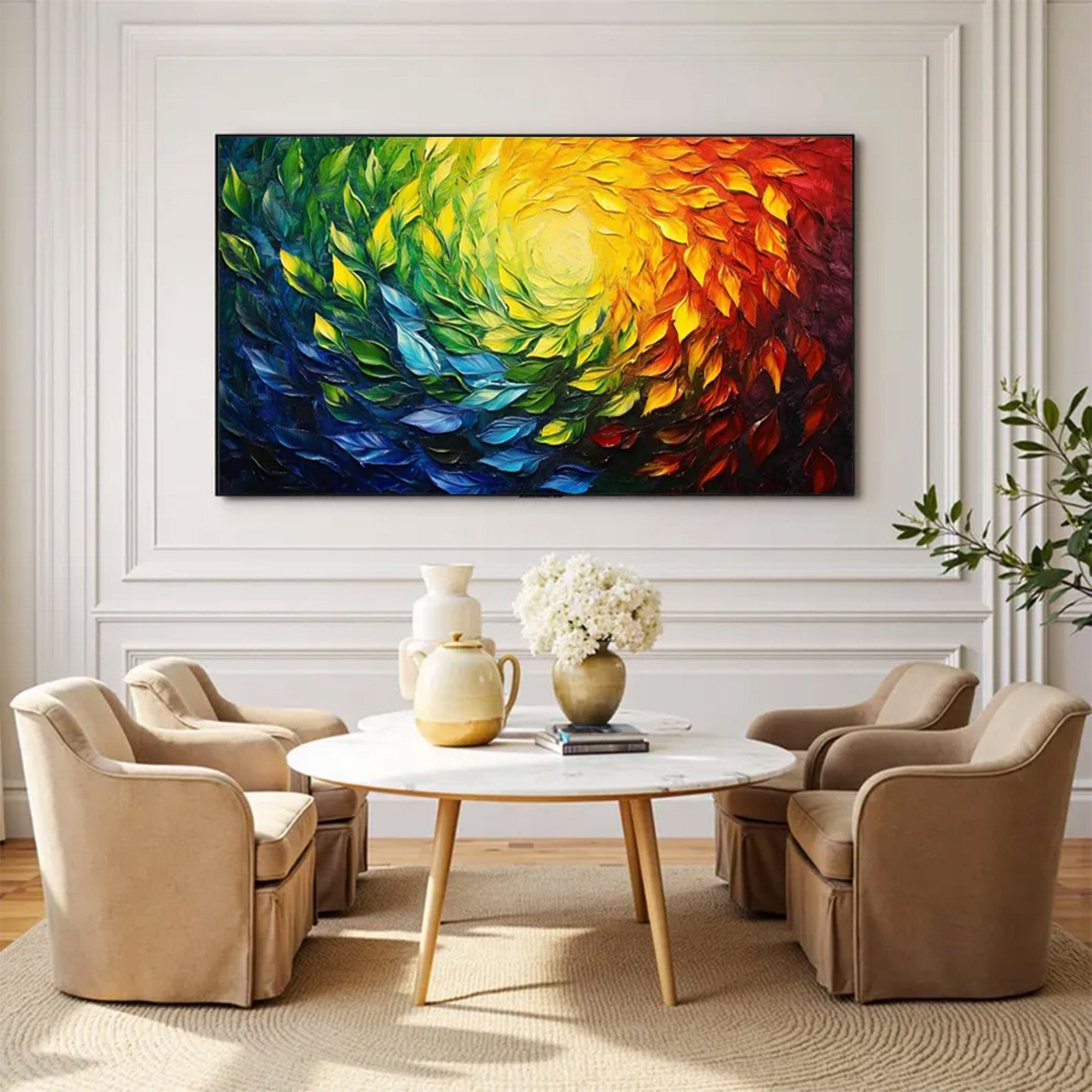 Large Abstract Swirl Painting | KeirarArt #AG 156