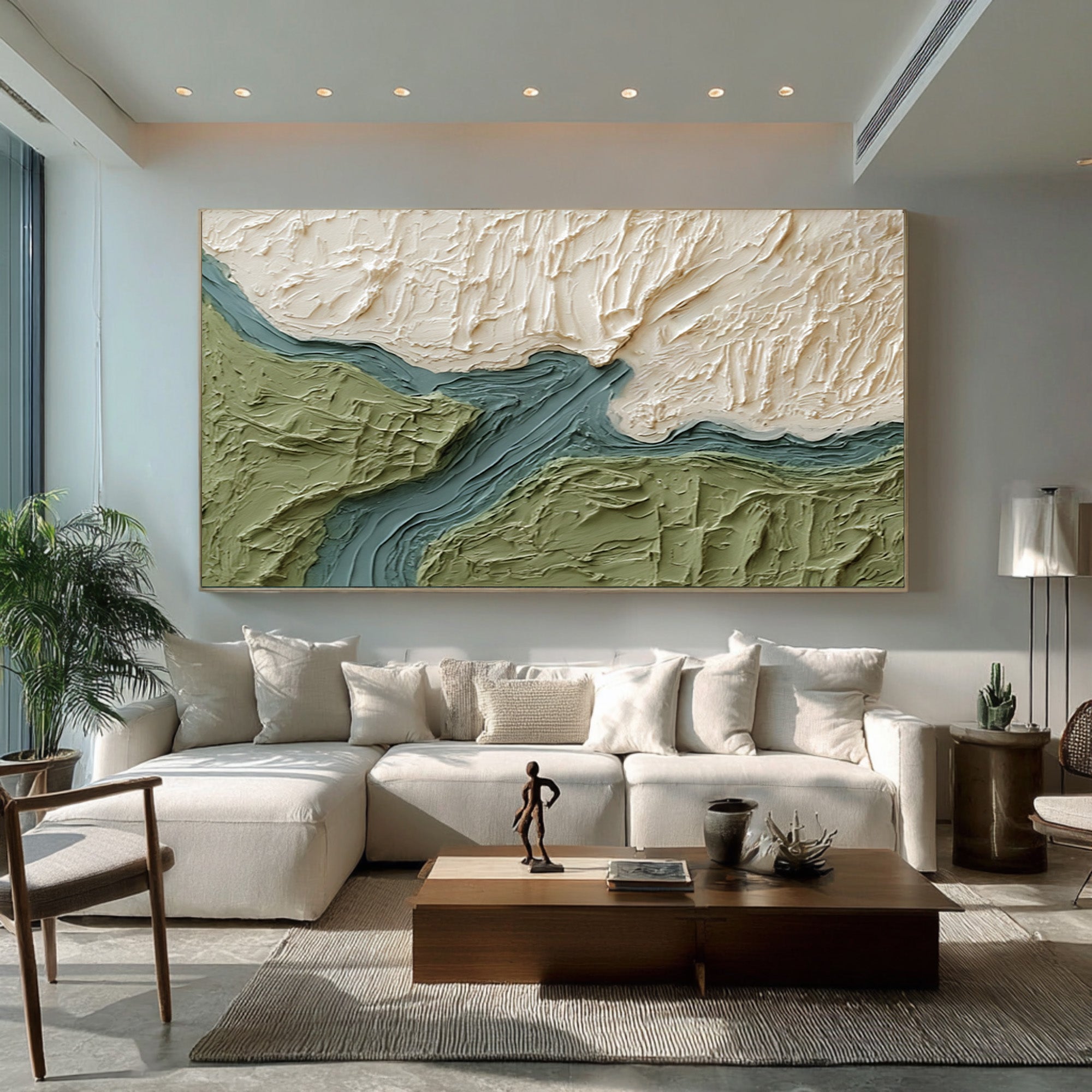 Textured Large Earth Canvas | KeiraArt #CZ 019