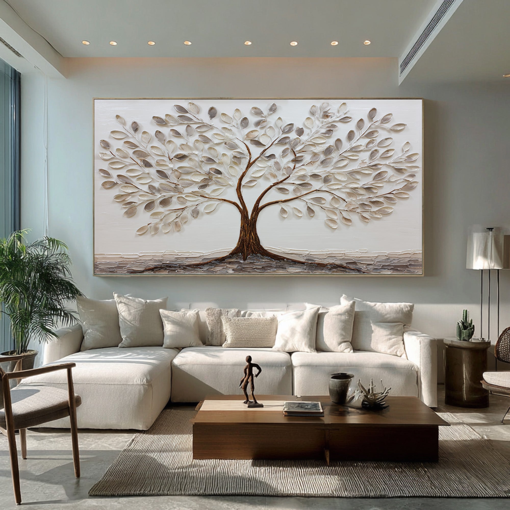 Wabi Sabi Tree Oil Painting for Living Room #CZ 027