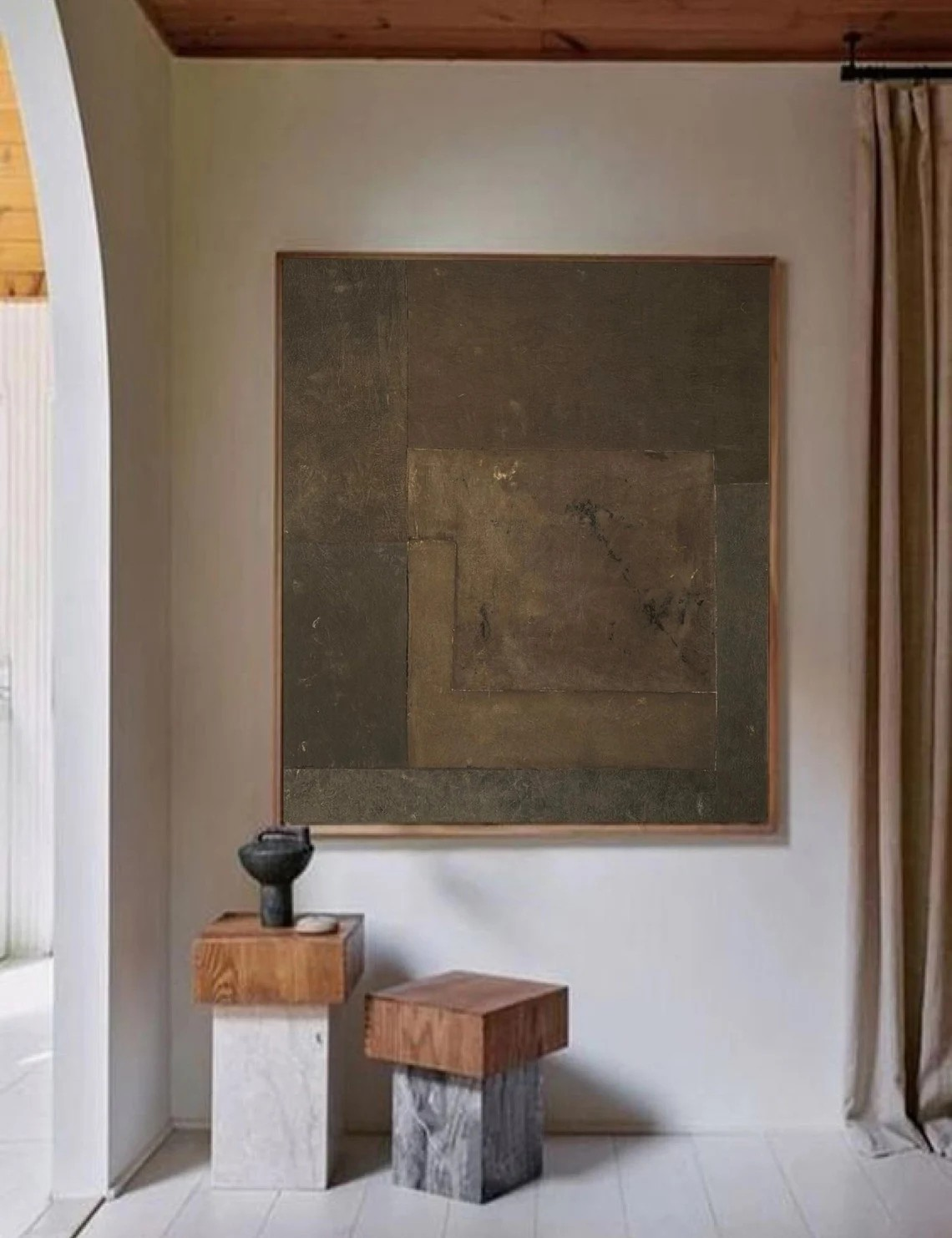 Elegant Brown Abstract Wall Art for Relaxed Spaces #AP 094