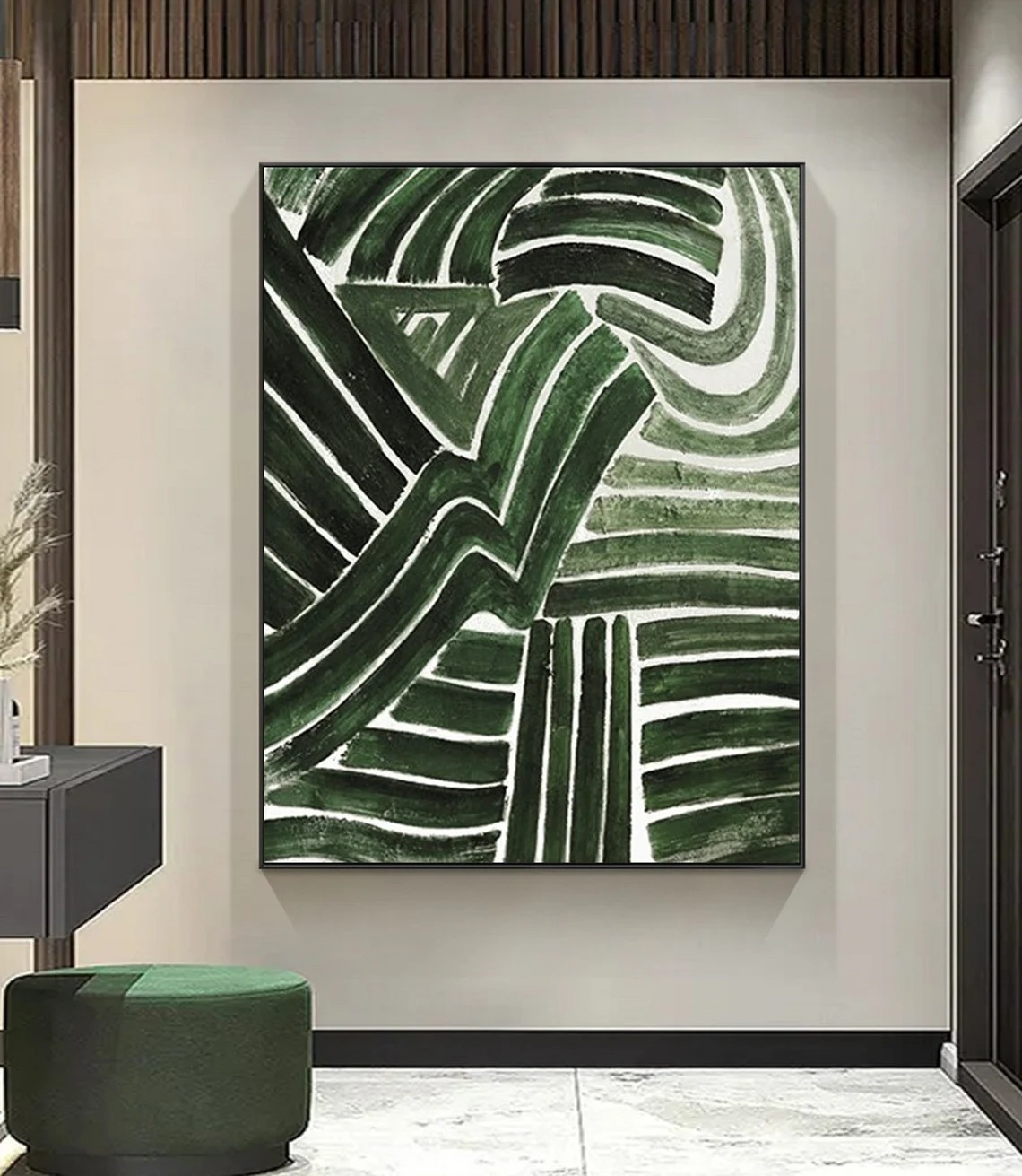Abstract Green Wall Art for Modern Home Decor | Nature Inspired #AP 082