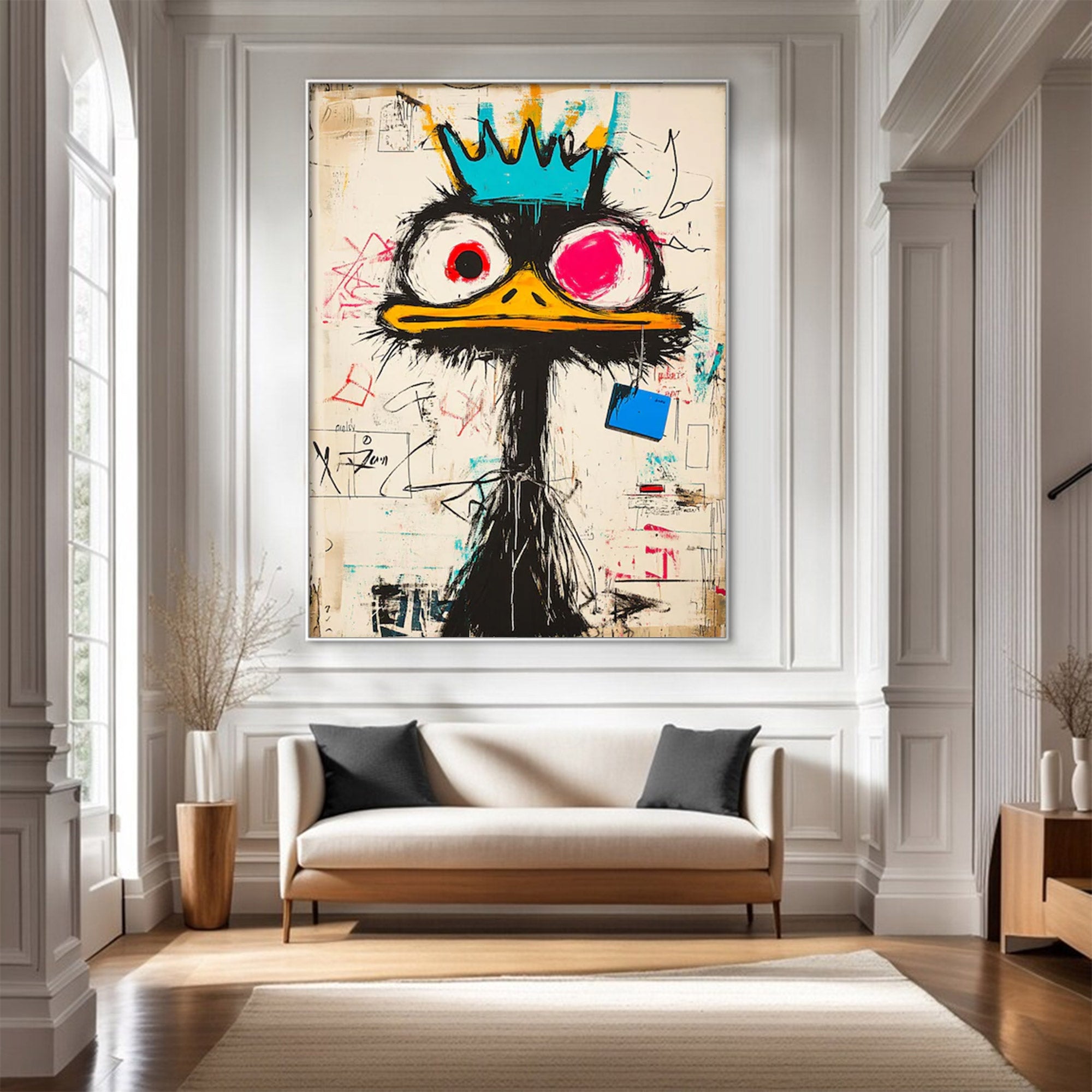 Large Abstract Ostrich Art | KeiraArt #AG 138