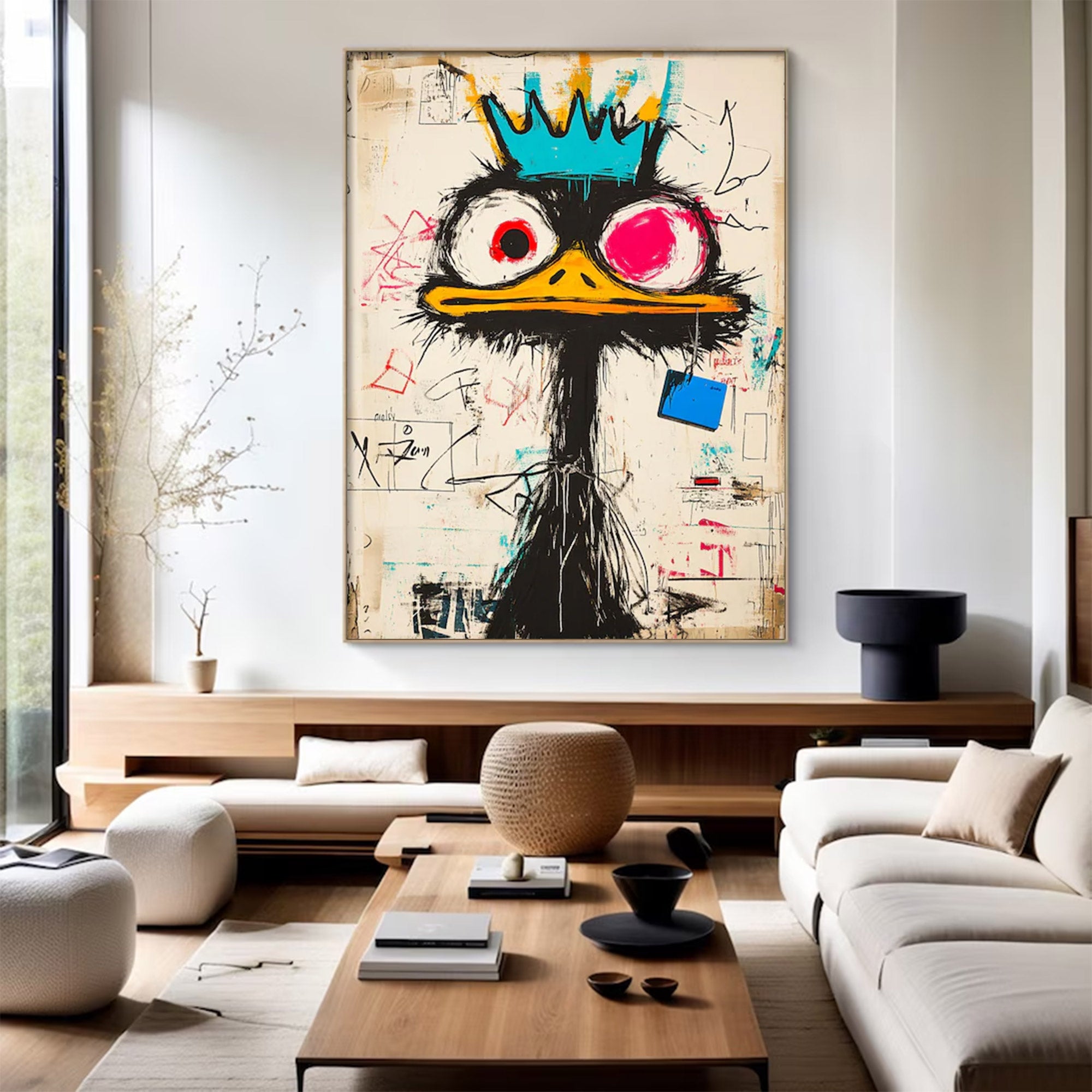 Large Abstract Ostrich Art | KeiraArt #AG 138