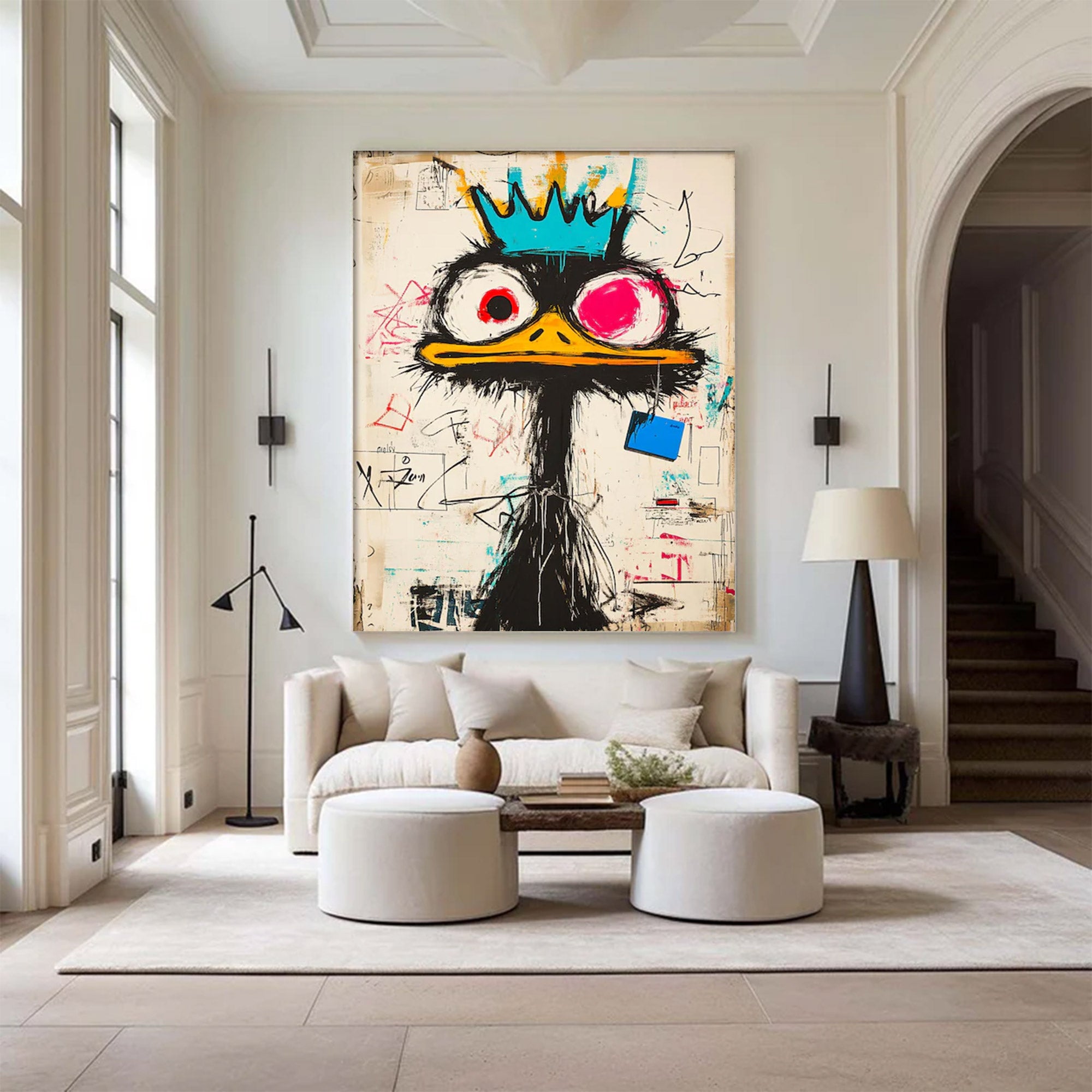 Large Abstract Ostrich Art | KeiraArt #AG 138