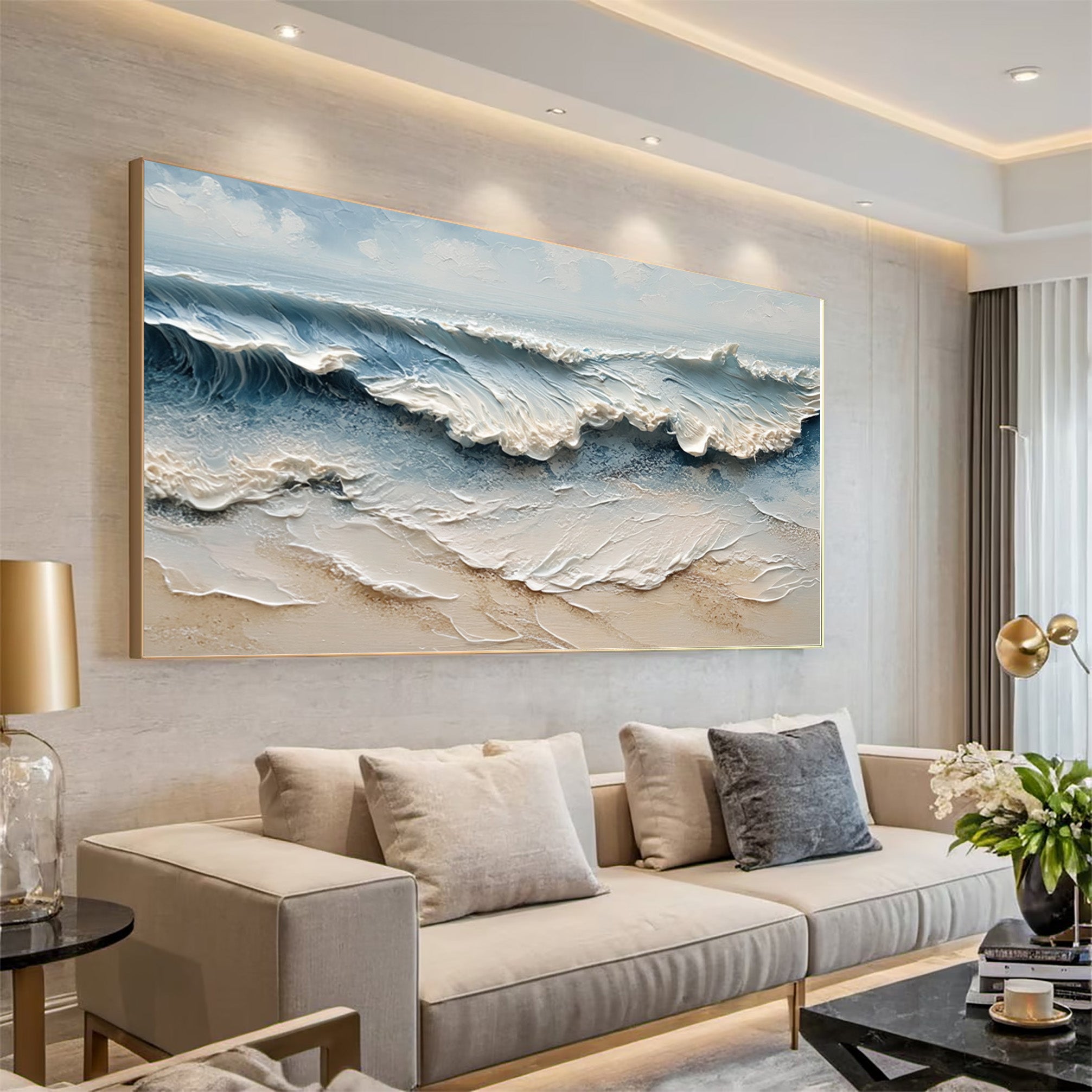 Large Textured Abstract Art for Modern Homes #AG 005
