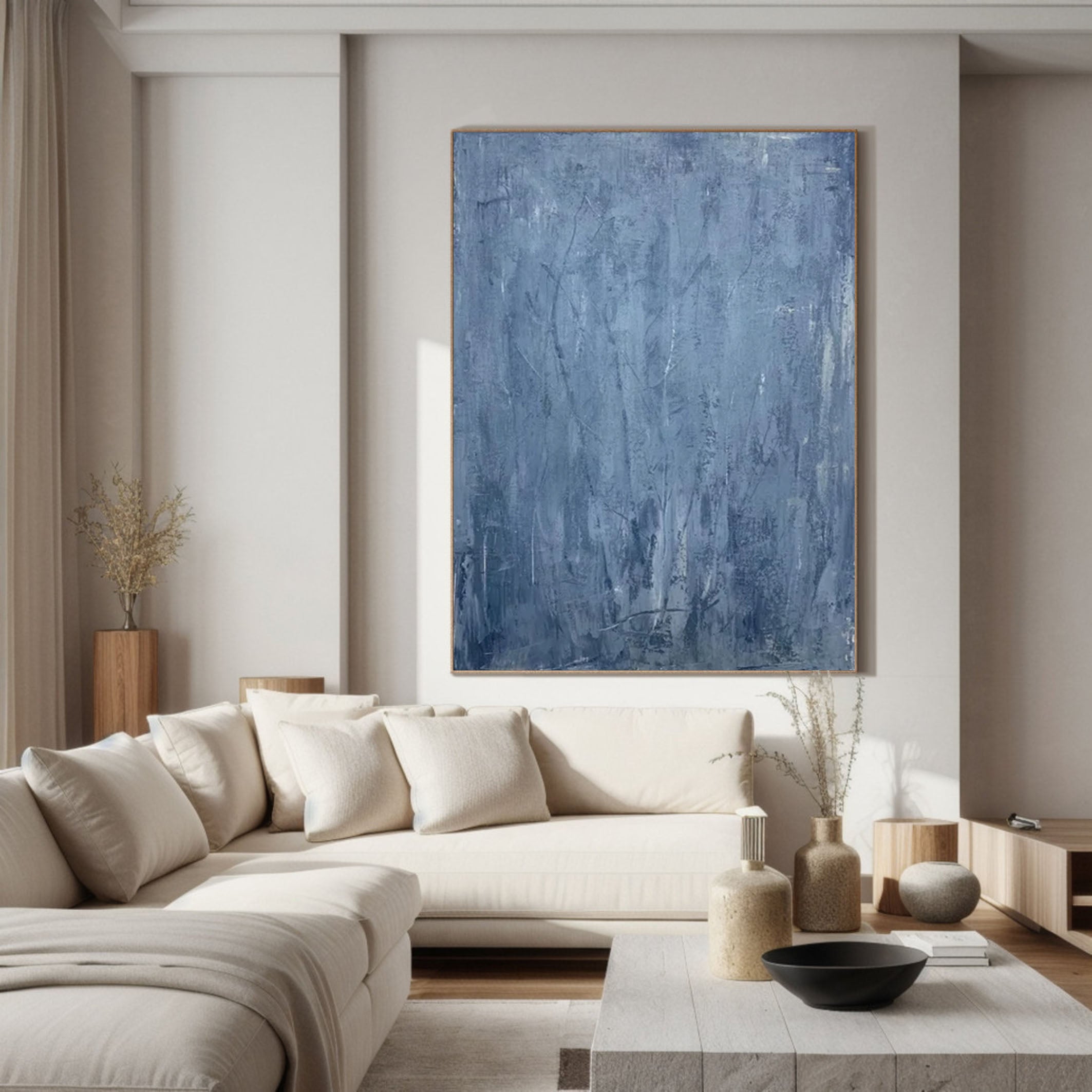 Handcrafted Neutral Abstract Painting Minimalist Decor #MMA 179