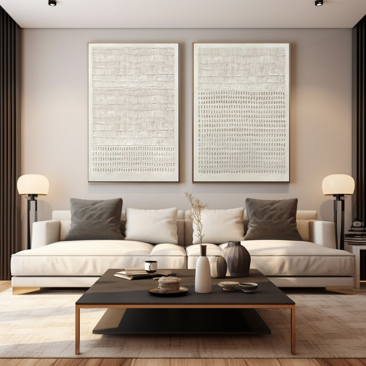 Abstract Minimalist Wall Decor Duo Living Room Set Of 2 #AG 034