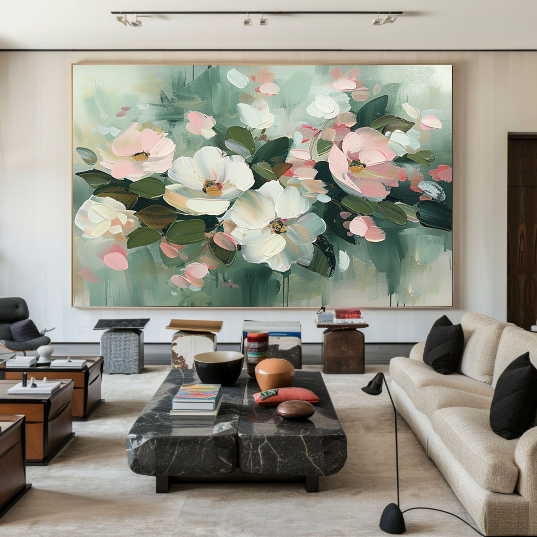 Botanical Beauty Canvas Print Colorful Abstract Floral Art #FT 008