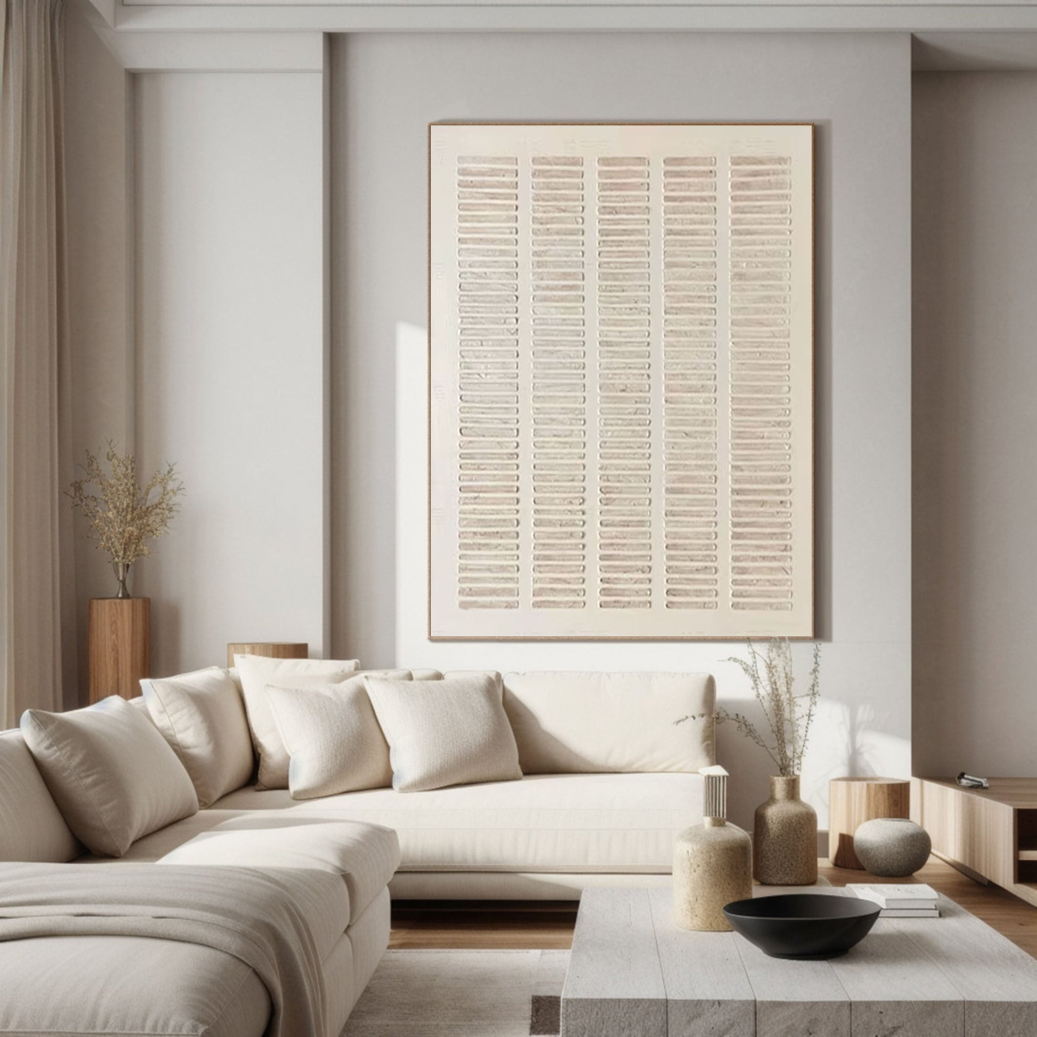Modern Minimalist Geometric Zen Grid Wabi Sabi Wall Art #MMA 181