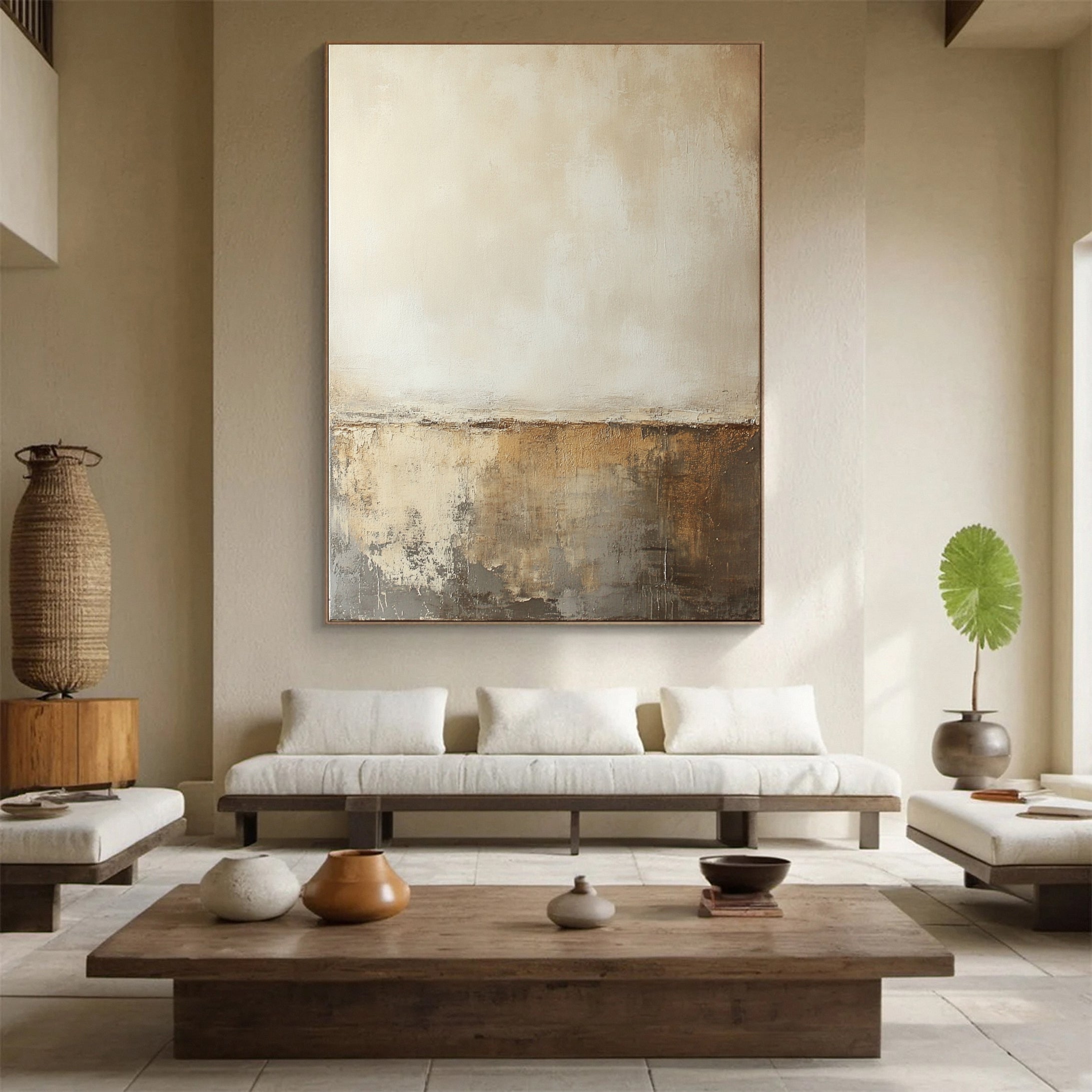 Golden Reflections Luxurious Large Abstract Art #AP 055