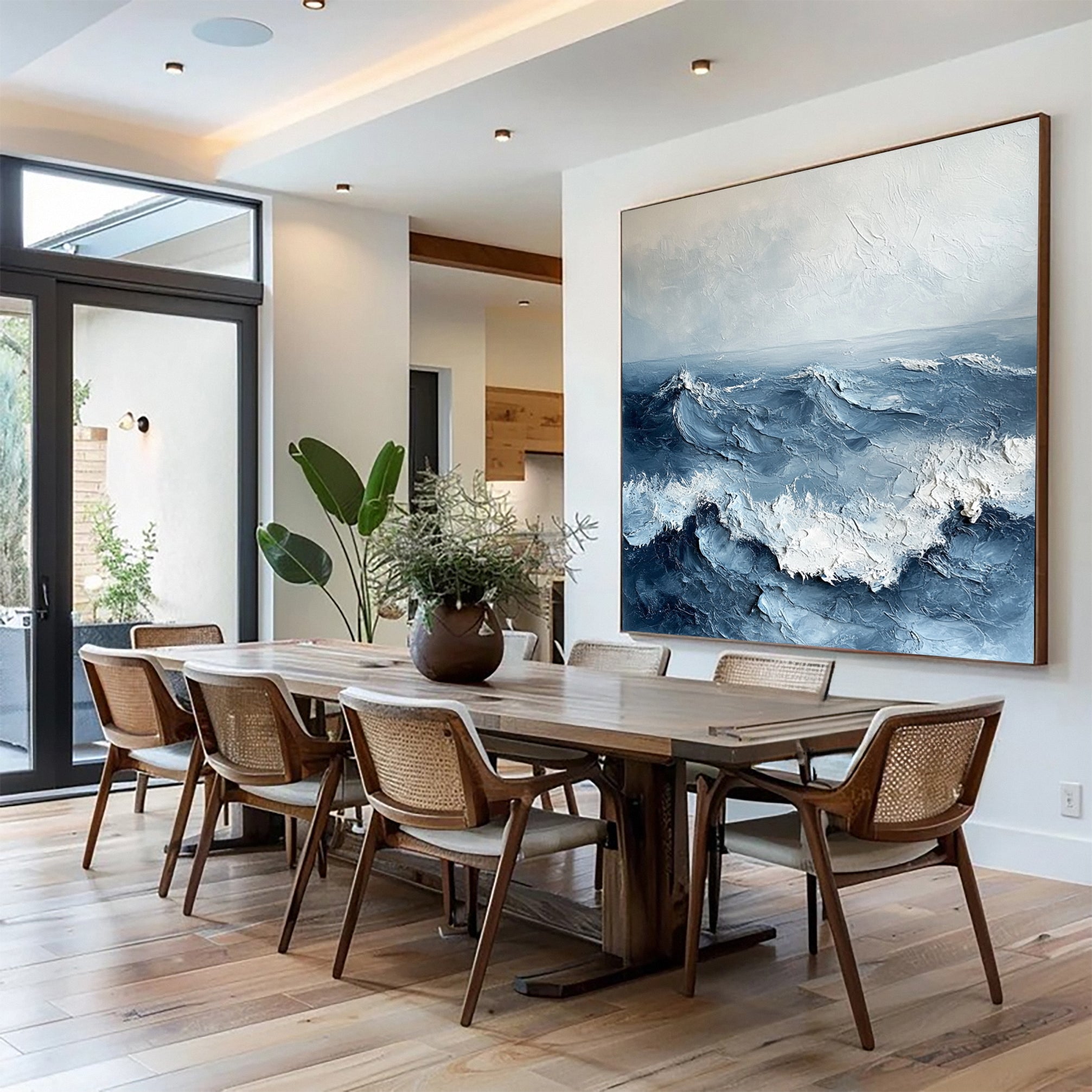 Marine Majesty Large Wall Canvas Captivating Sea Waves #OS 034