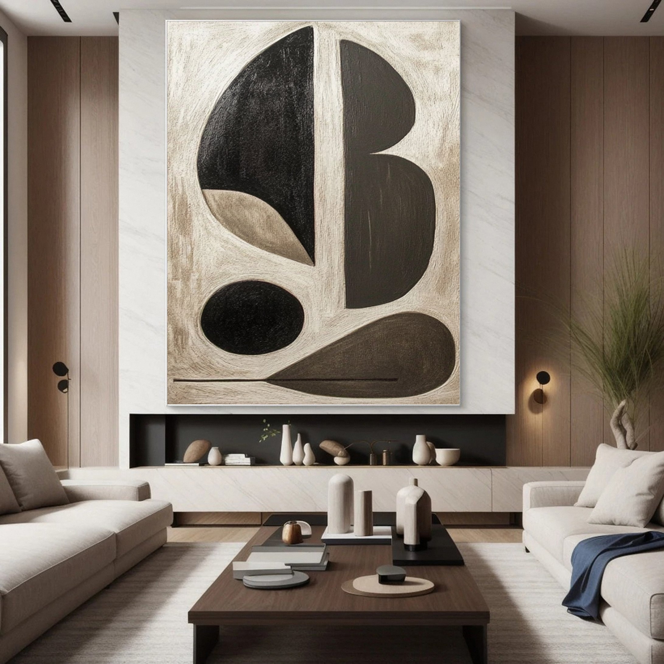 Modern Abstract Geometric Wabi Sabi Wall Art #MMA 140