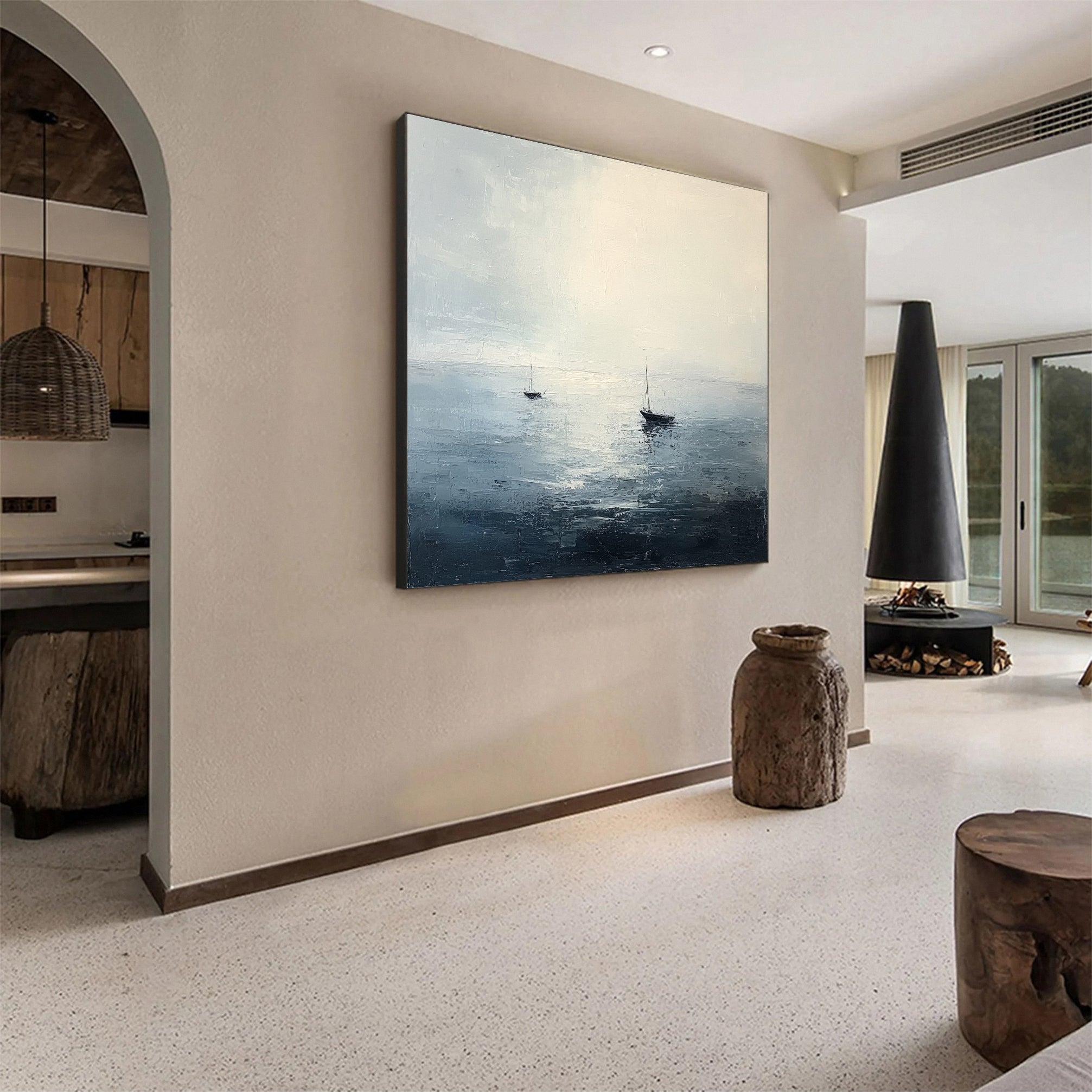 Keira Art Large Neutral Textured Wabi Sabi Wall Art #AP 030