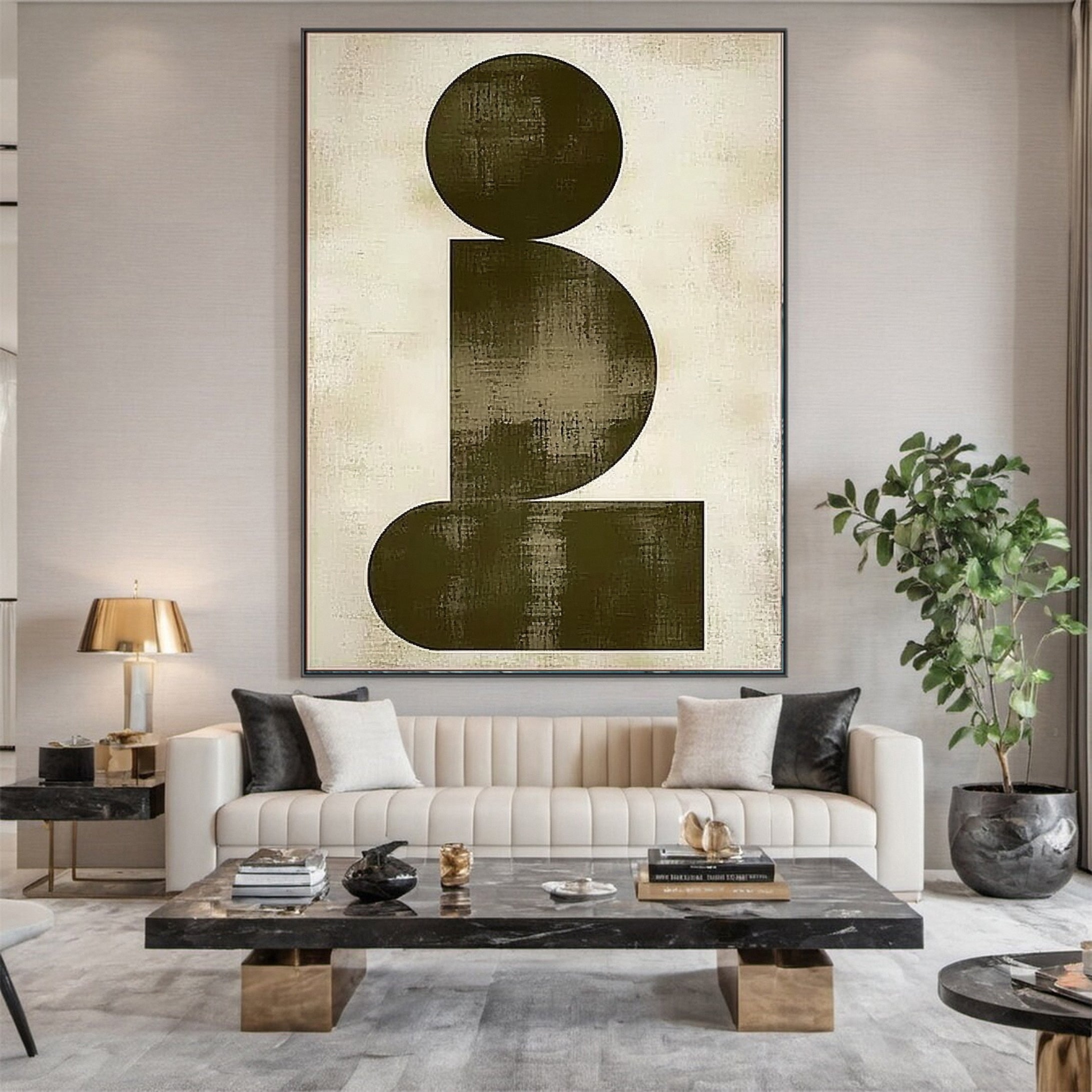 Modern Abstract Geometric Canvas Wall Art #MMA 139