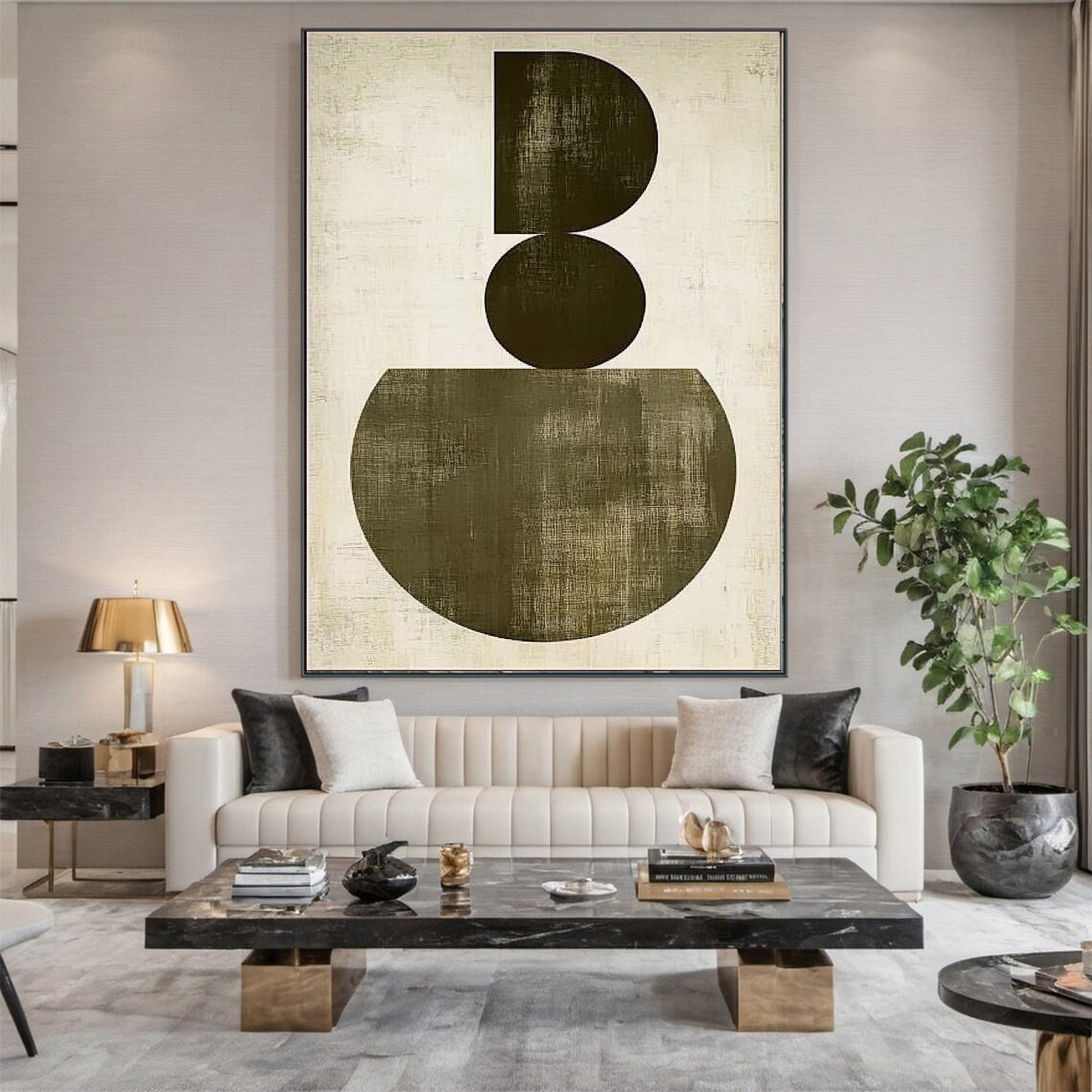Modern Abstract Geometric Canvas Wall Art #MMA 138