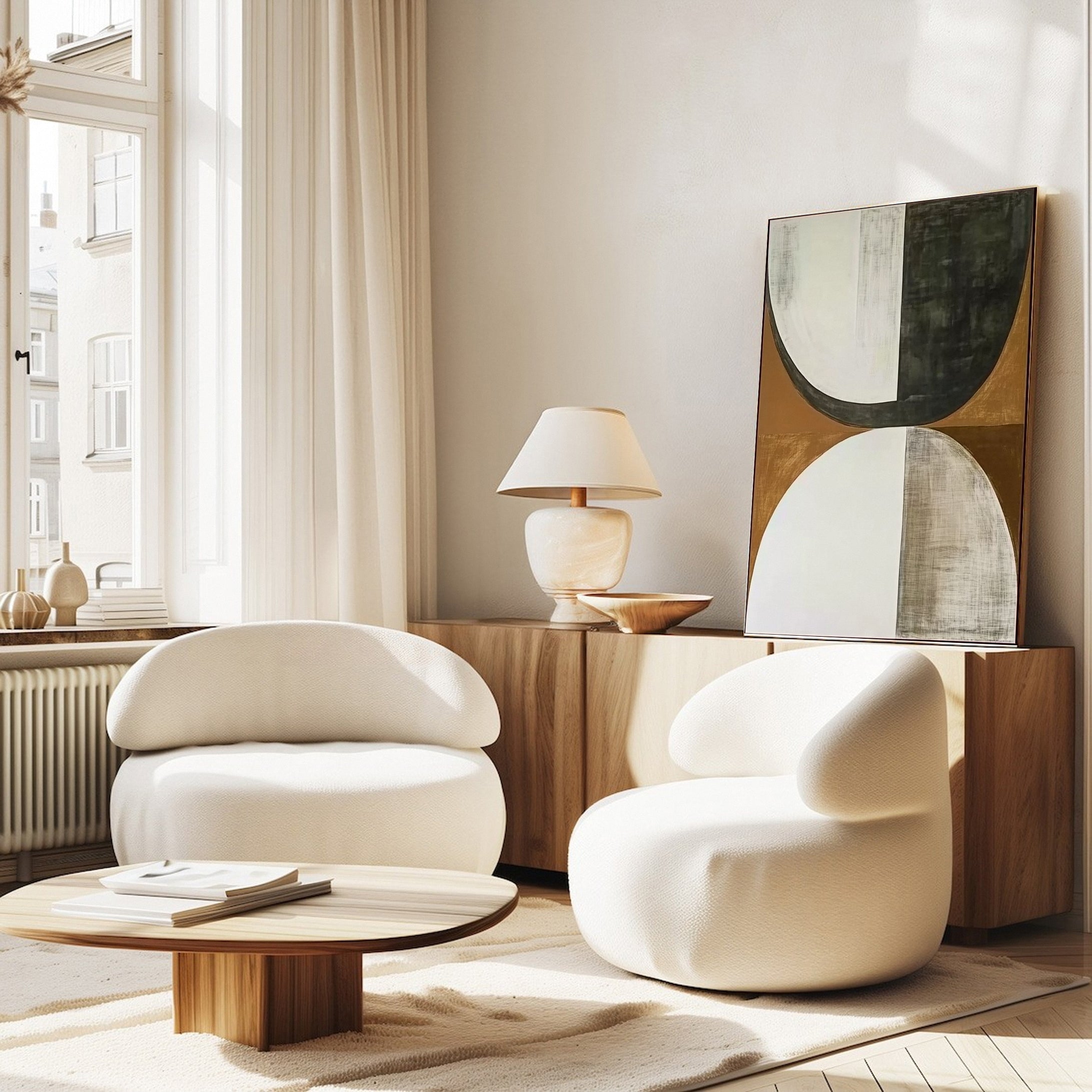 Modern Abstract Geometric Wabi Sabi Wall Art #MMA 141