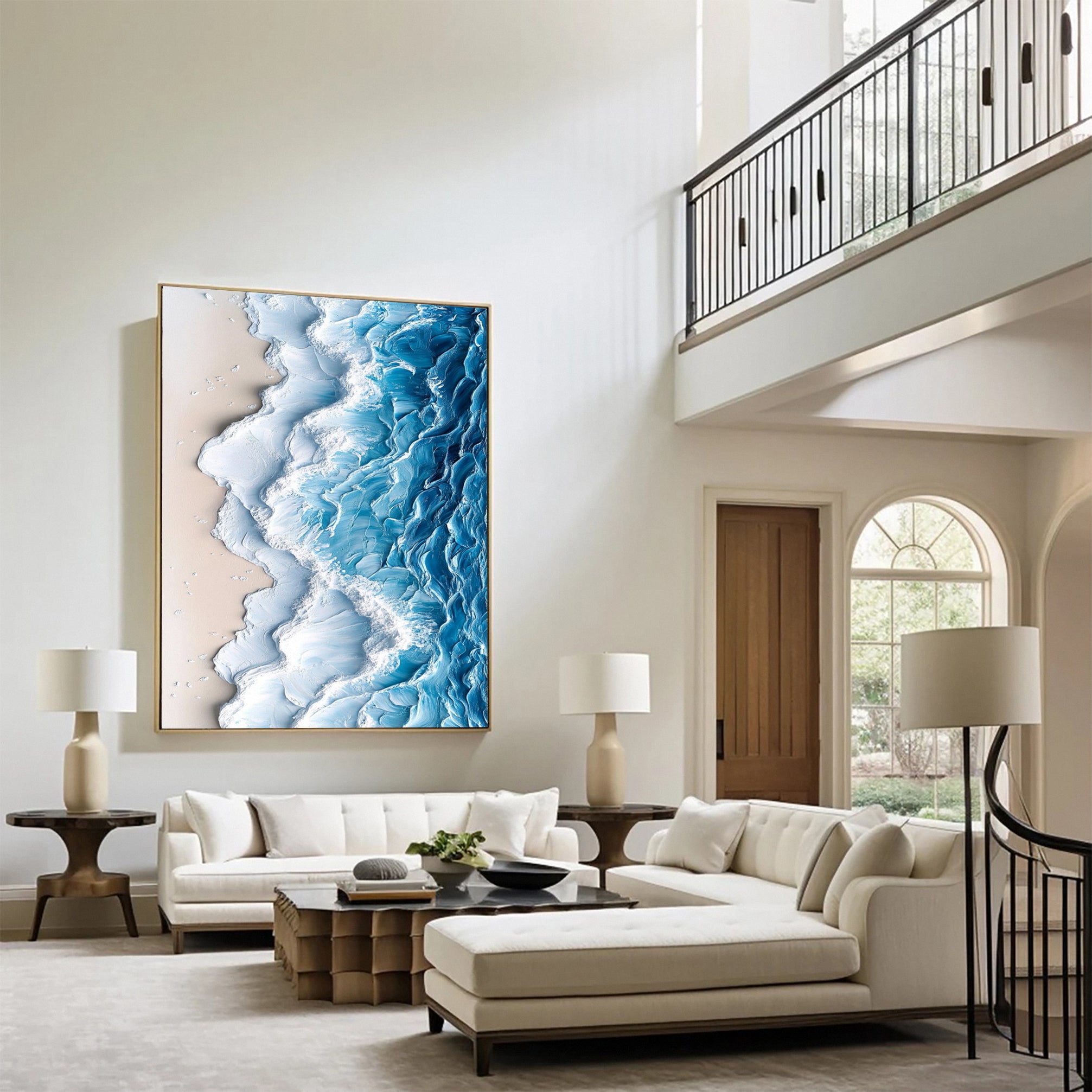 Coastal Tempest Textured Ocean Wave Art for Modern Living #OS 031