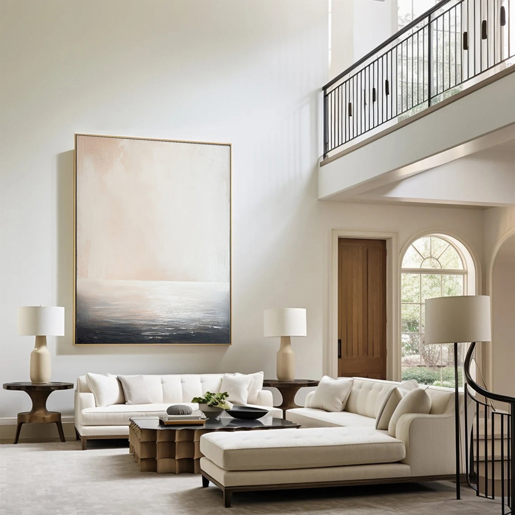 Ethereal Whispers Large Neutral Textured Wabi Sabi Wall Art #AP 029