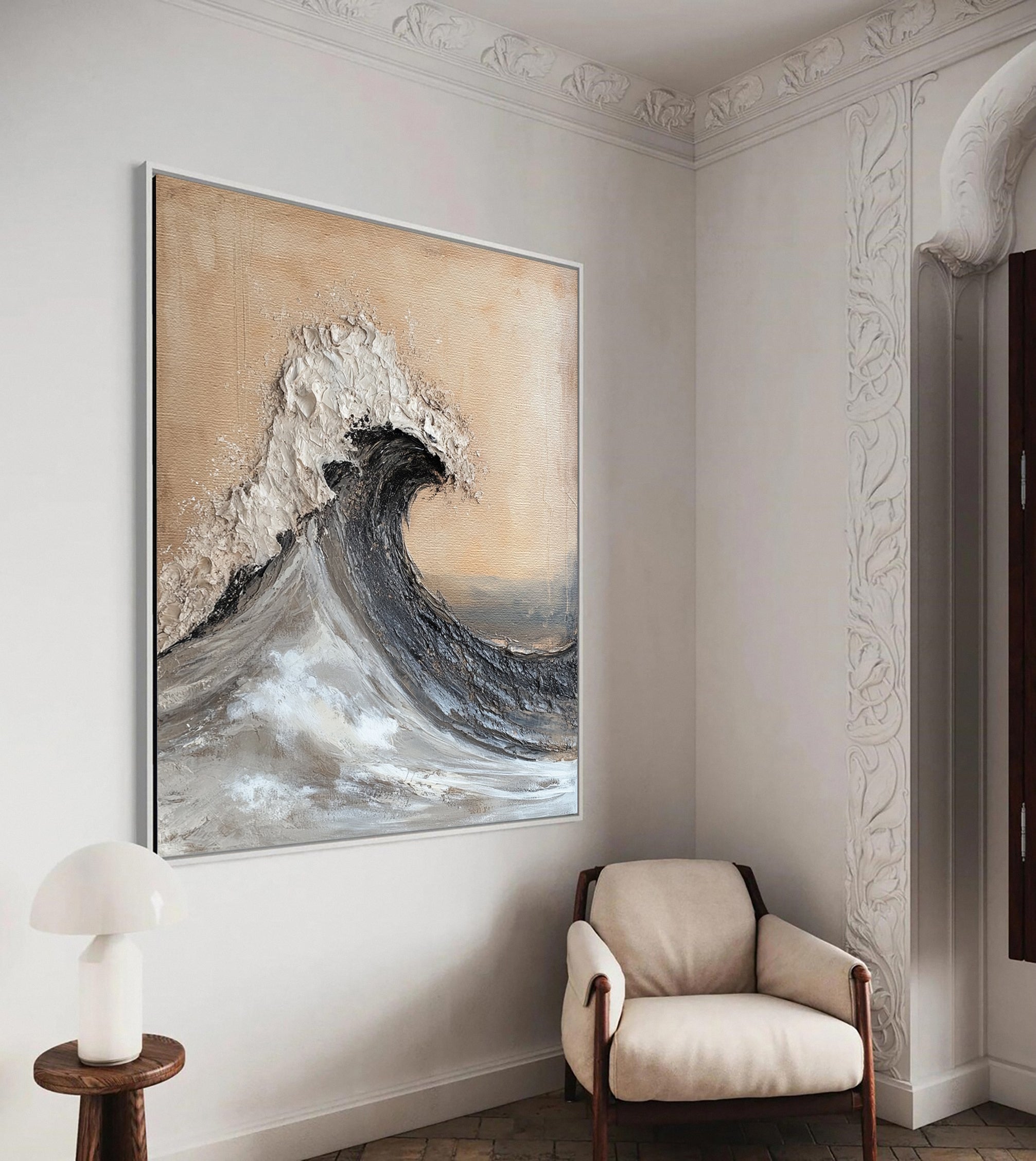 Sea Wave Large Textured Ocean Modern Wall Art #OS 049