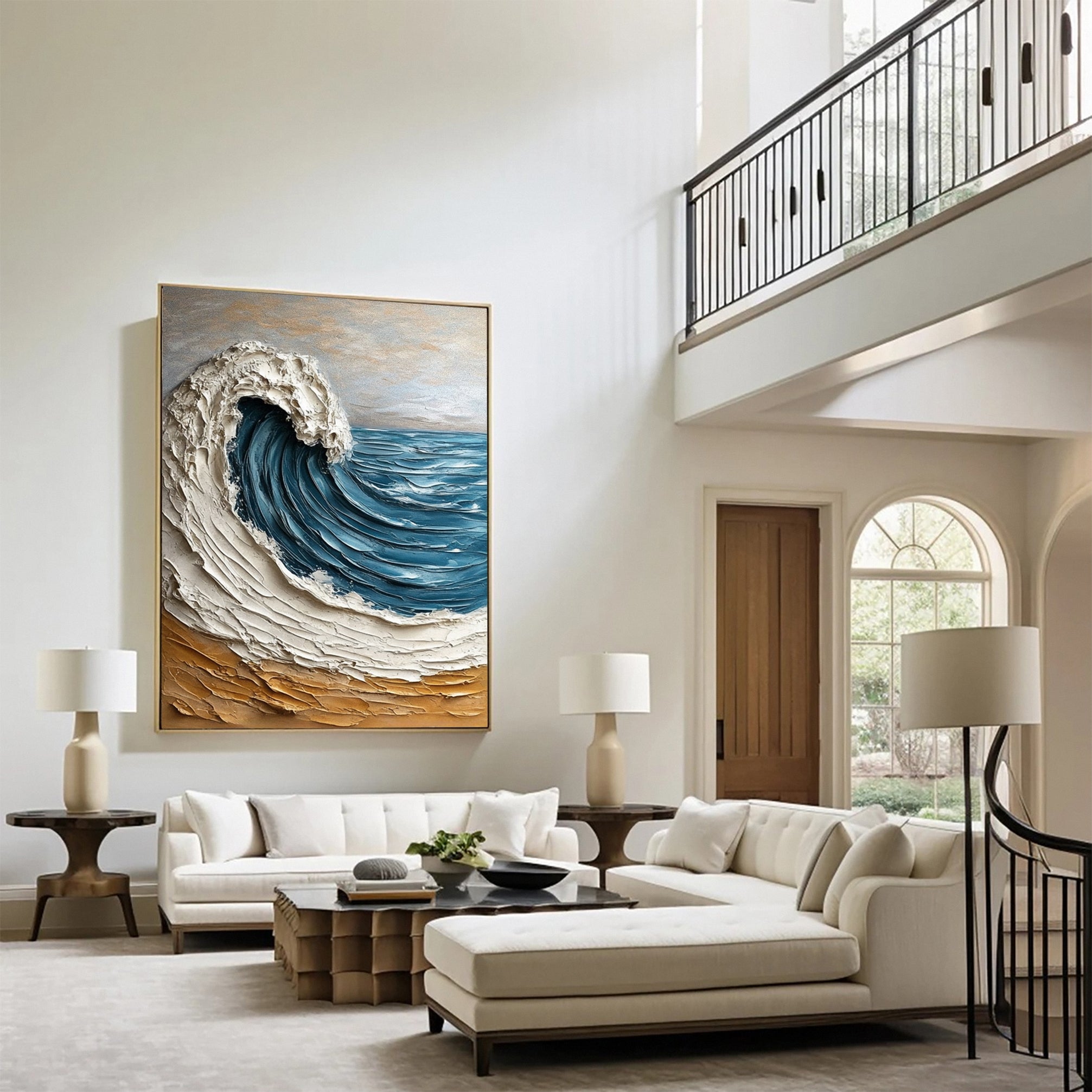 Coastal Tempest Textured Ocean Wave Art for Modern Living #OS 032