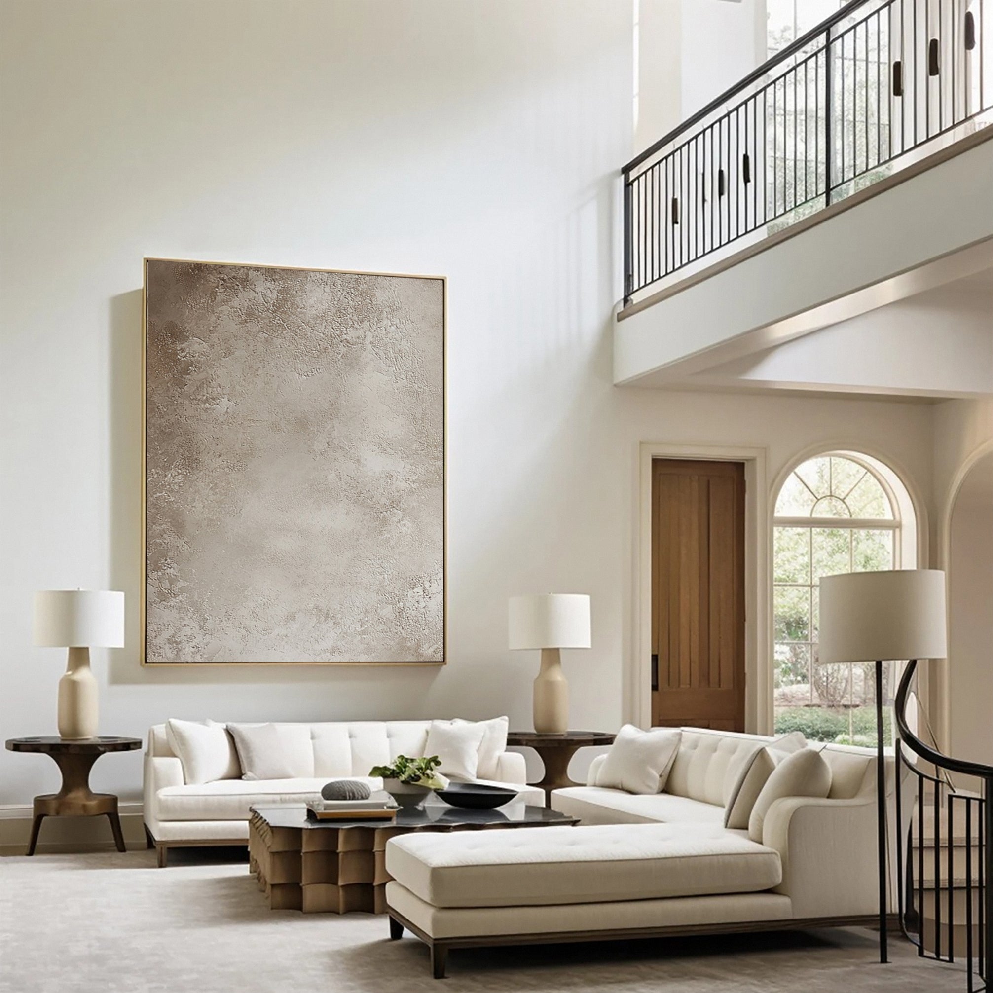 Ethereal Whispers Large Neutral Textured Wabi Sabi Wall Art #AP 028