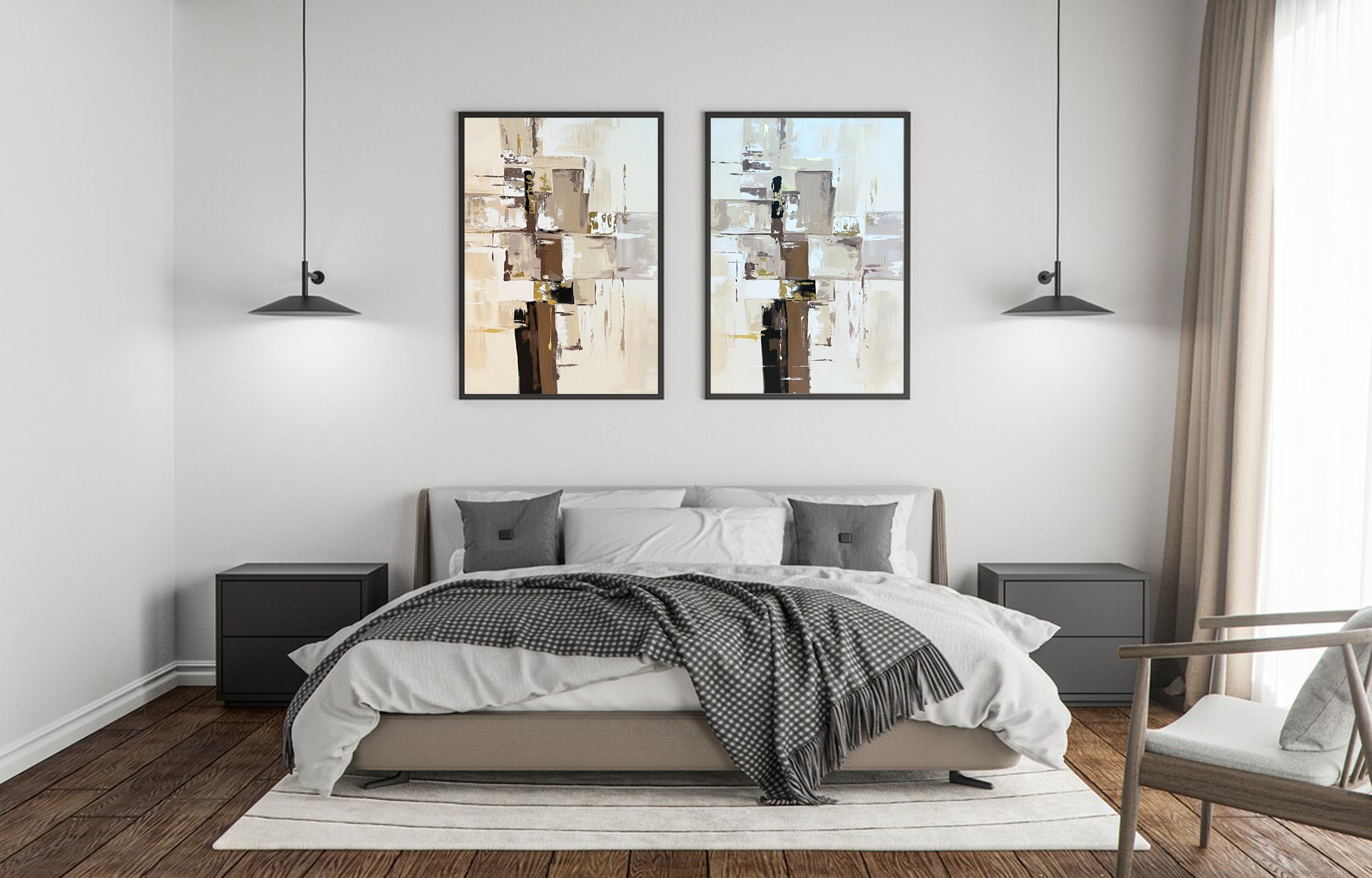 Modern Minimalist Art Set Of 2 #MMAS 042