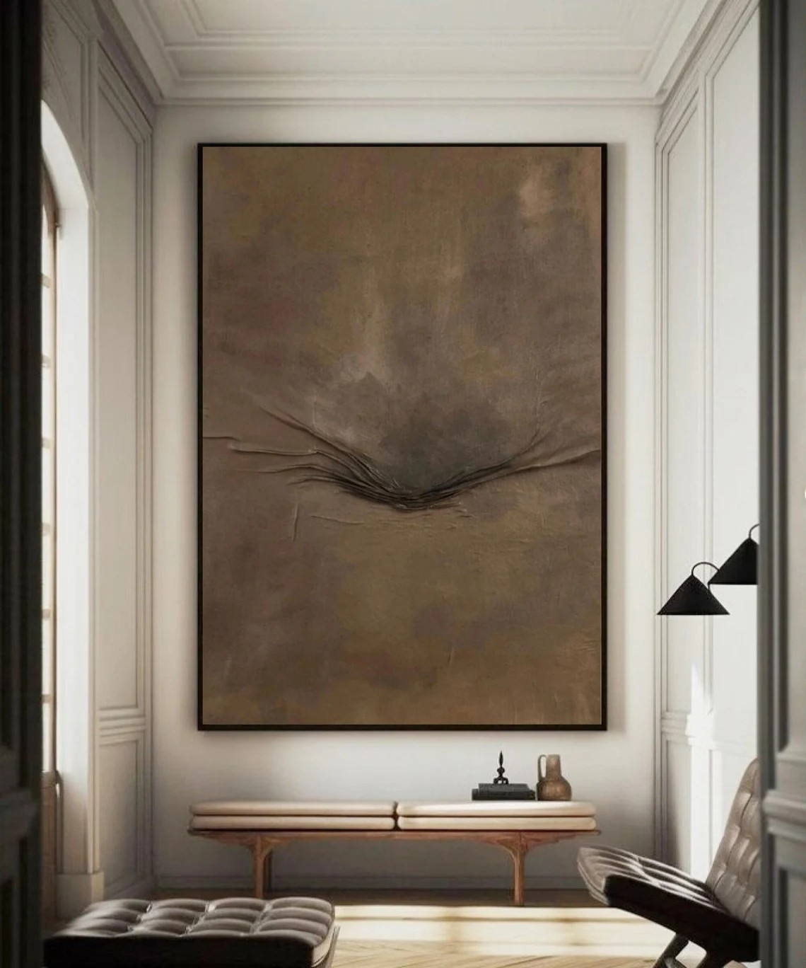 Wabi-Sabi Minimalist Brown Abstract Art