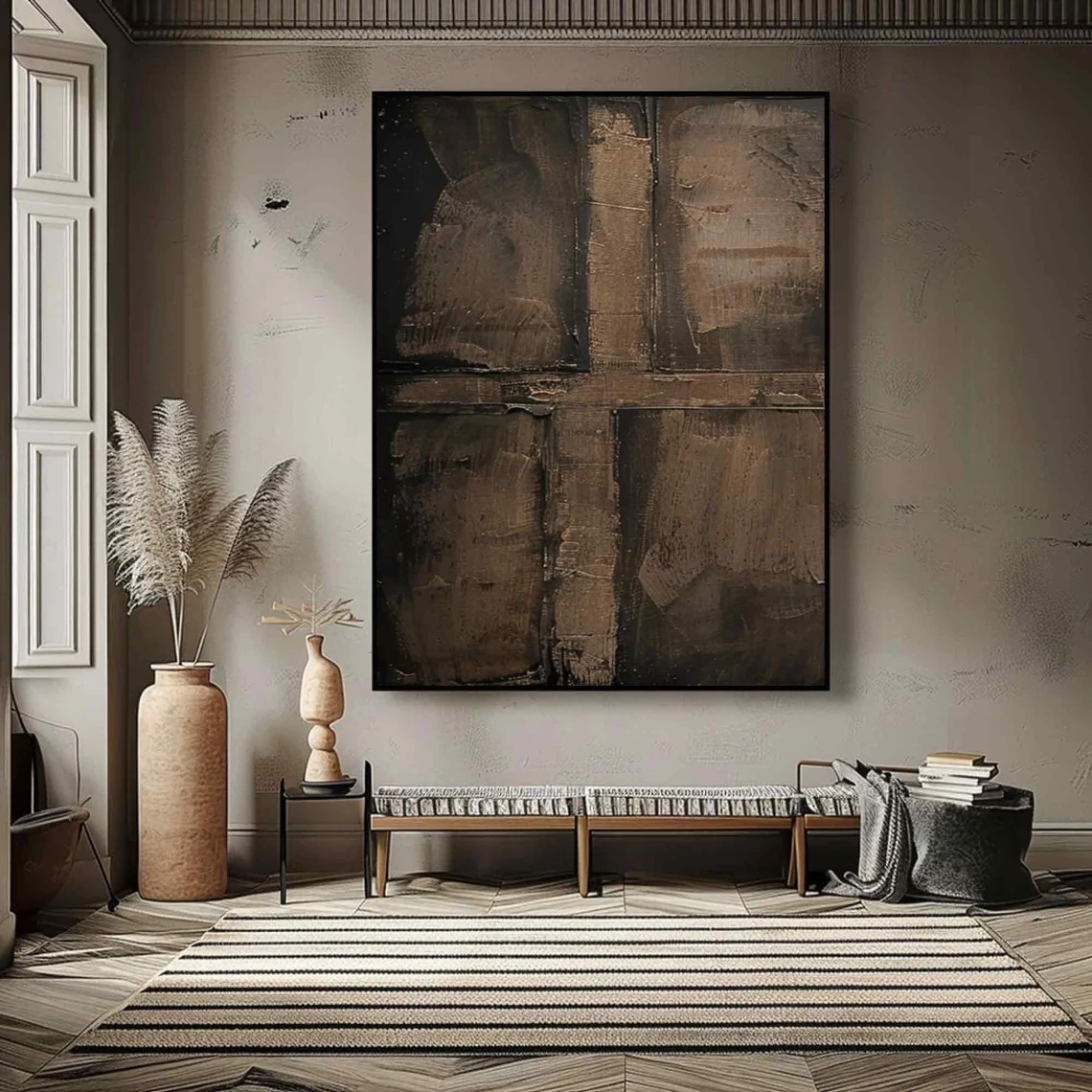 Large Wabi-Sabi Abstract Wall Art