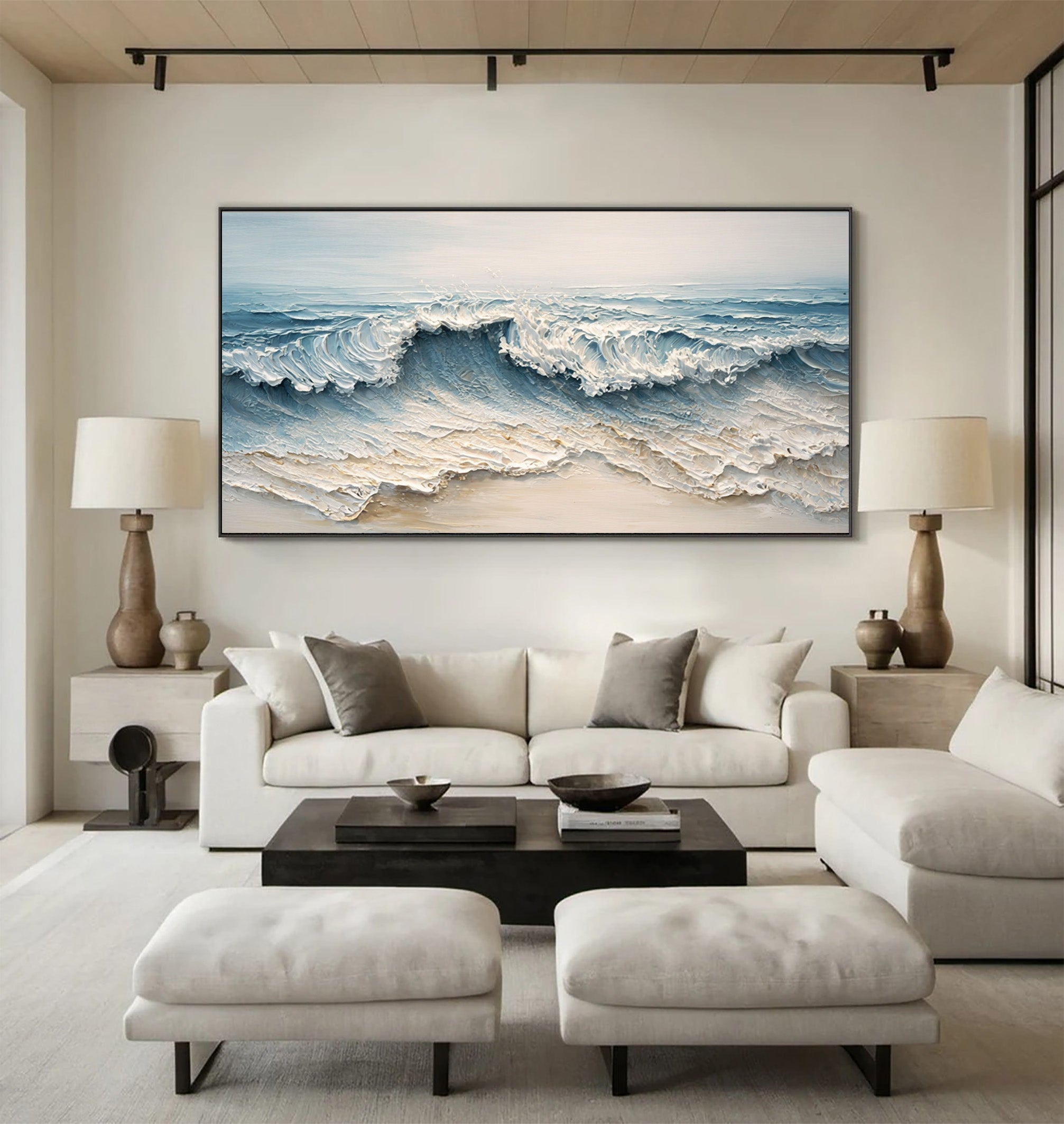 Ocean Inspired Textured Art for Modern Homes #AG 008