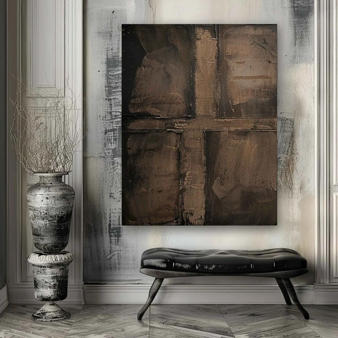 Large Wabi-Sabi Abstract Wall Art for Modern Homes #AP 092