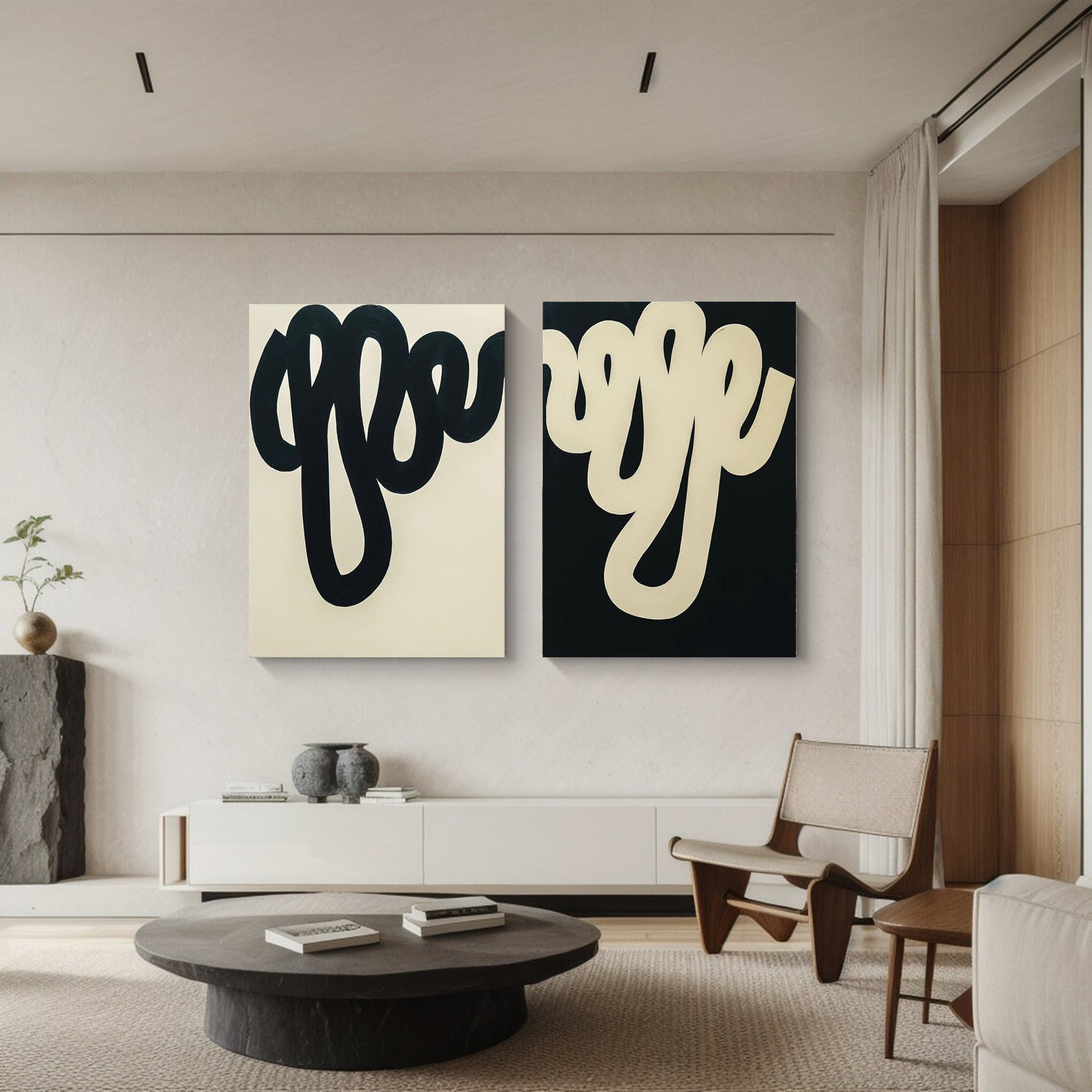 Modern Minimalist Art Set Of 2 #MMAS 034