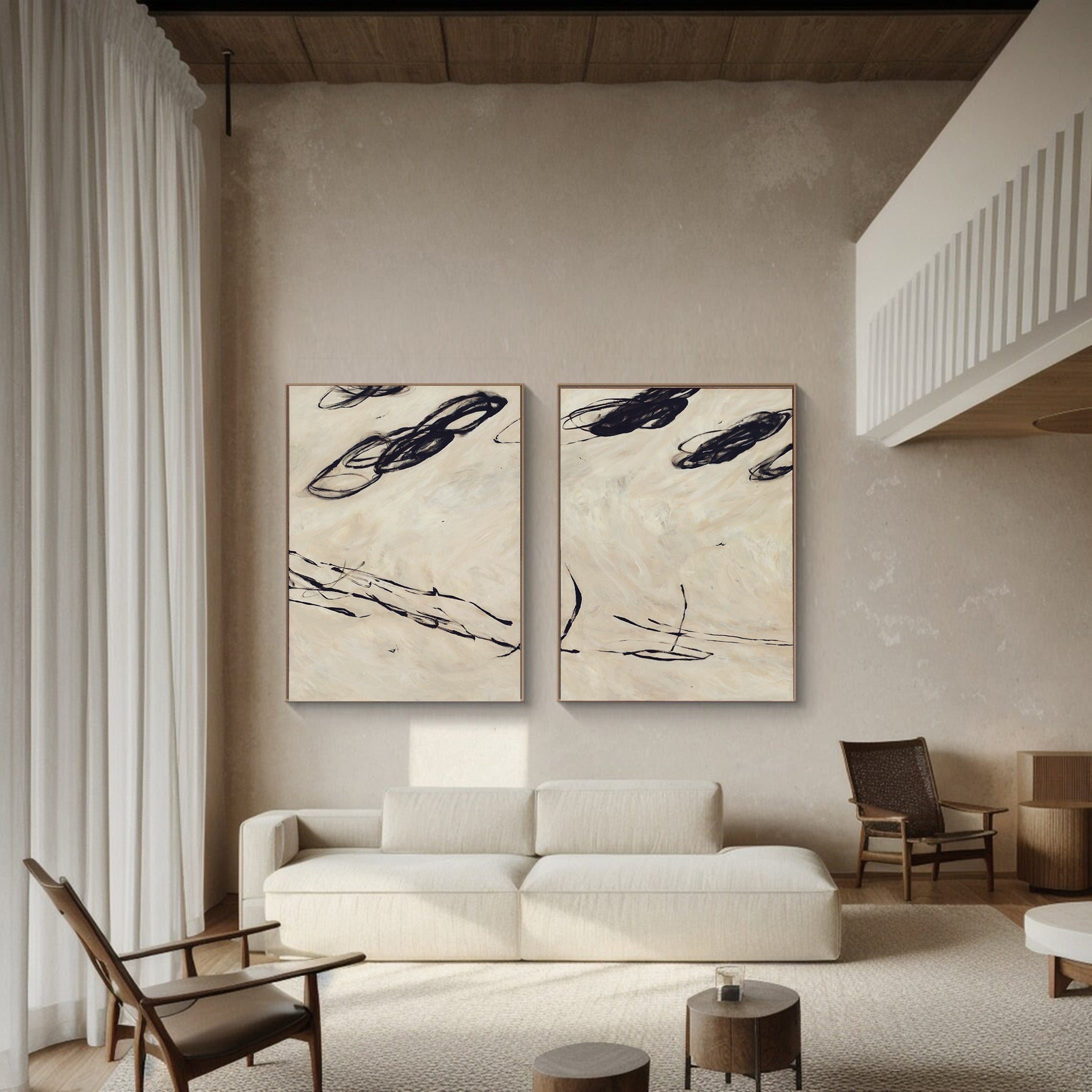 Modern Minimalist Art Set Of 2 #MMAS 036