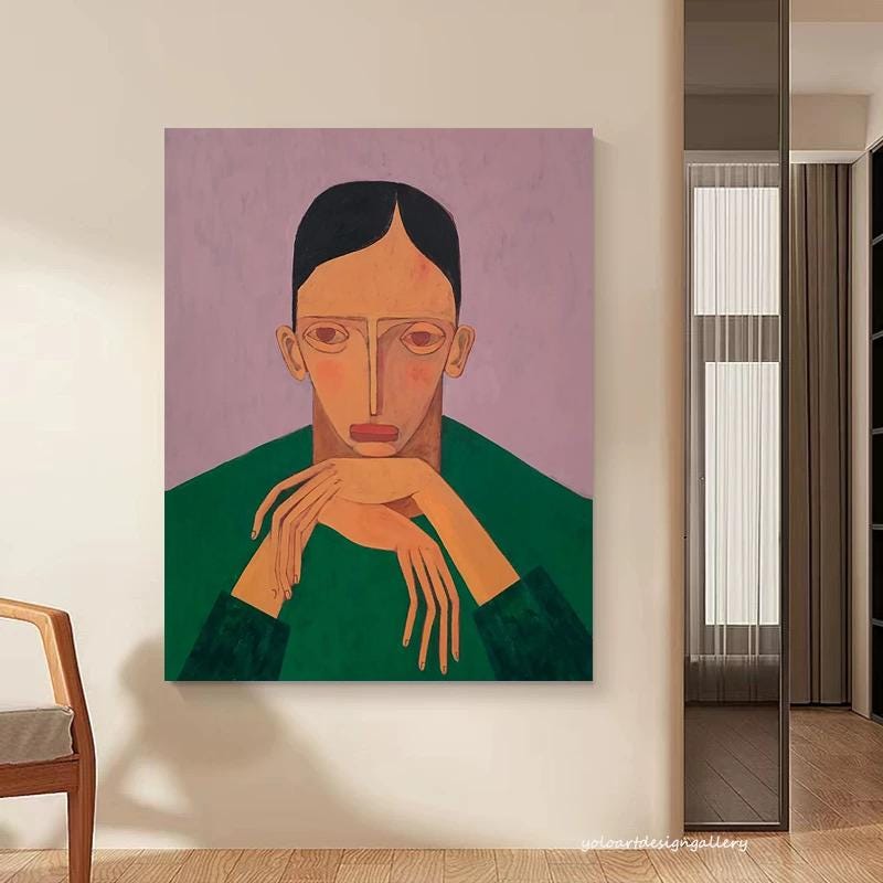 Large Abstract Figure Painting | KeiraArt #AG 180