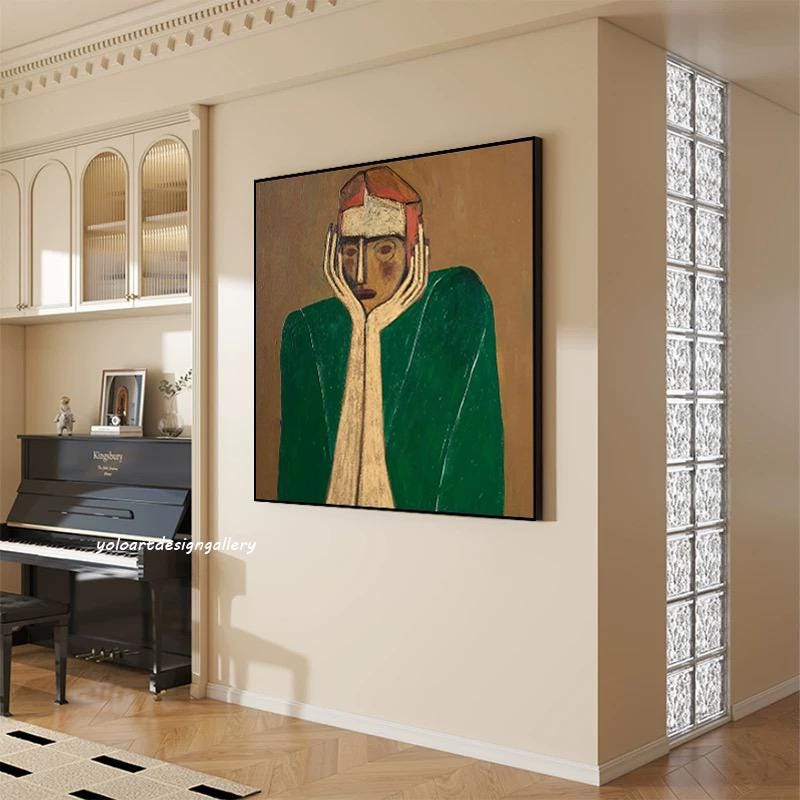 Large Textured Figure Canvas | KeiraArt #AG 168