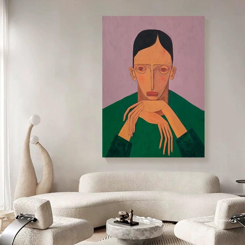 Large Abstract Figure Painting | KeiraArt #AG 180