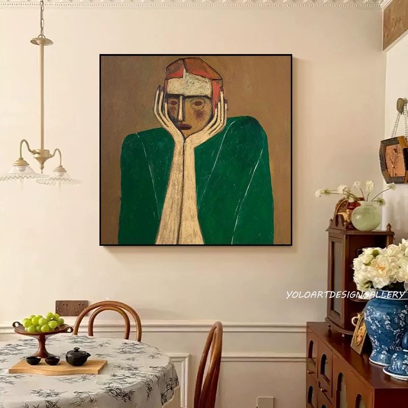 Large Textured Figure Canvas | KeiraArt #AG 168