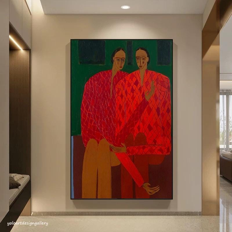 Large Abstract Duo Painting | KeiraArt #AG 181