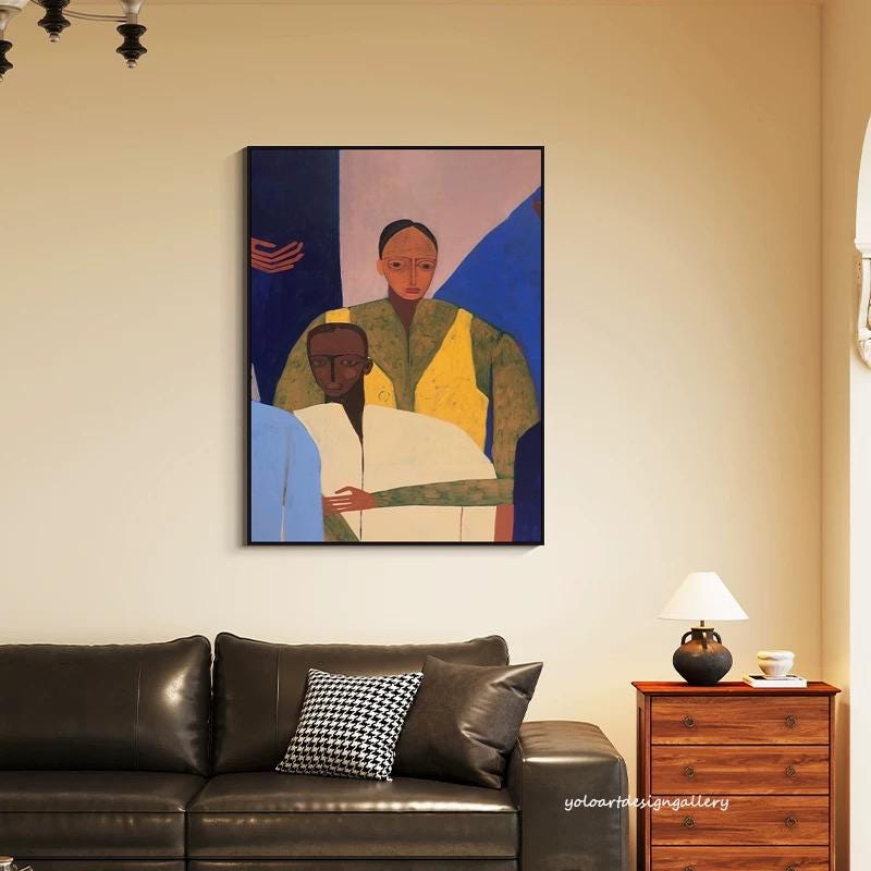 Large Textured Figures Painting| KeiraArt #AG 177