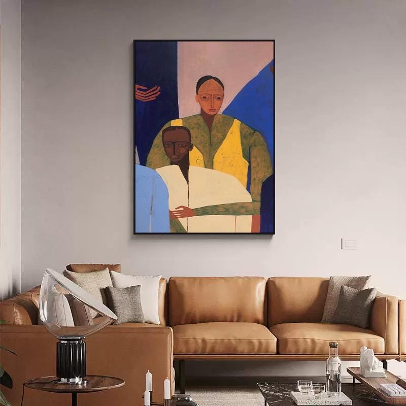 Large Textured Figures Painting| KeiraArt #AG 177