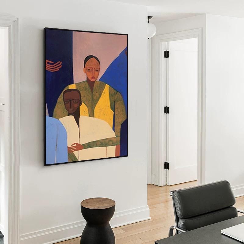 Large Textured Figures Painting| KeiraArt #AG 177